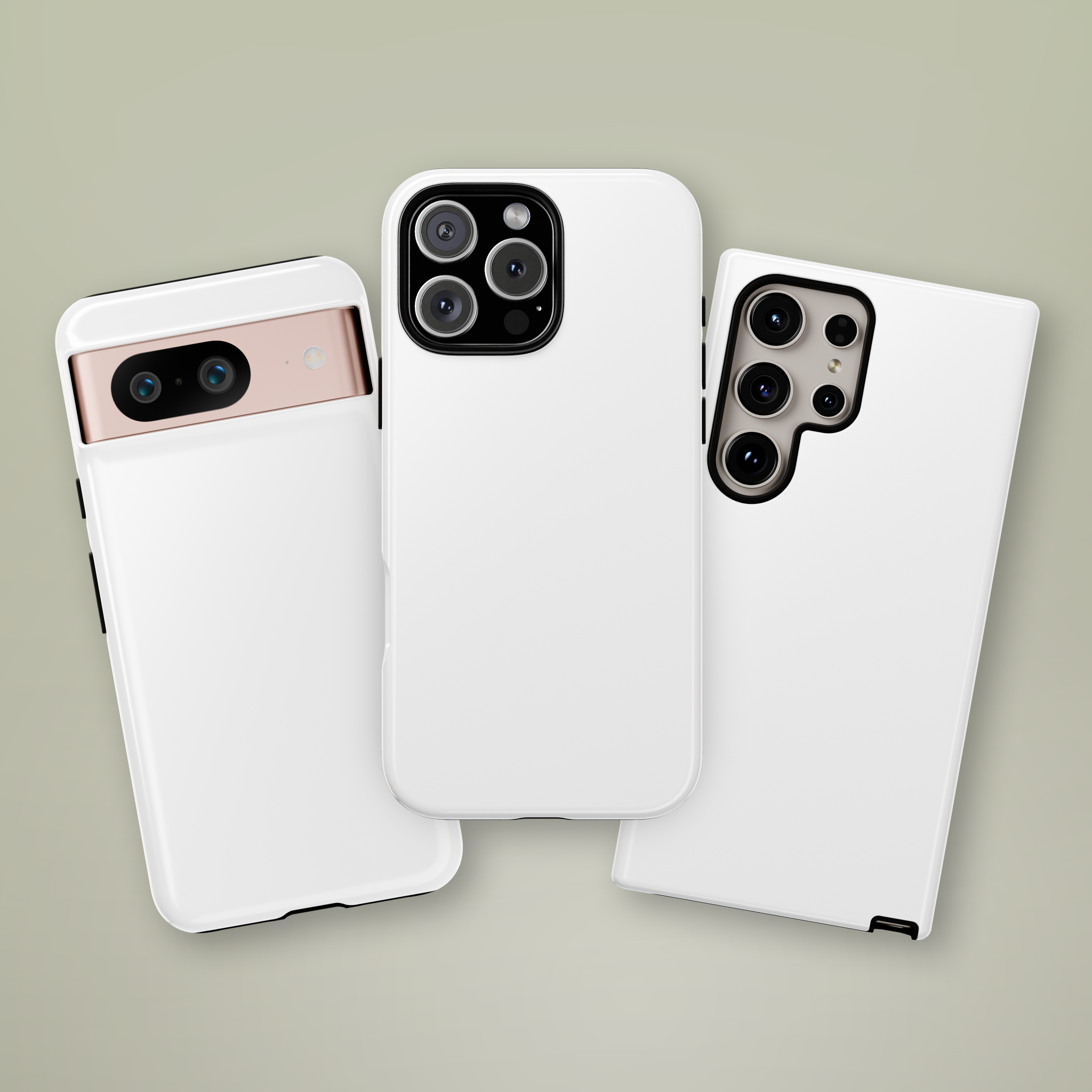 Minimalist tough case in silver with brushed finish