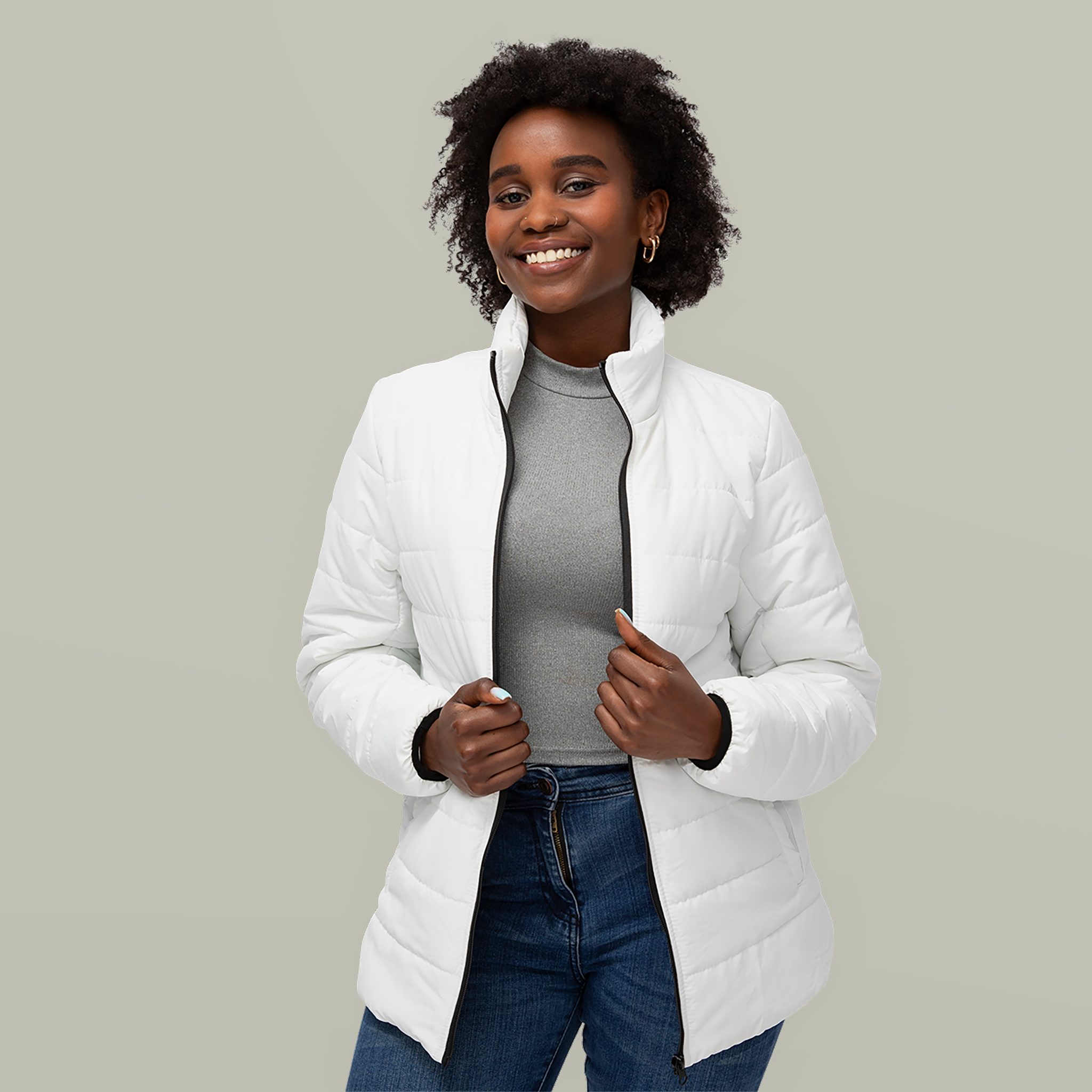 Women’s Puffer Jacket (AOP)Design