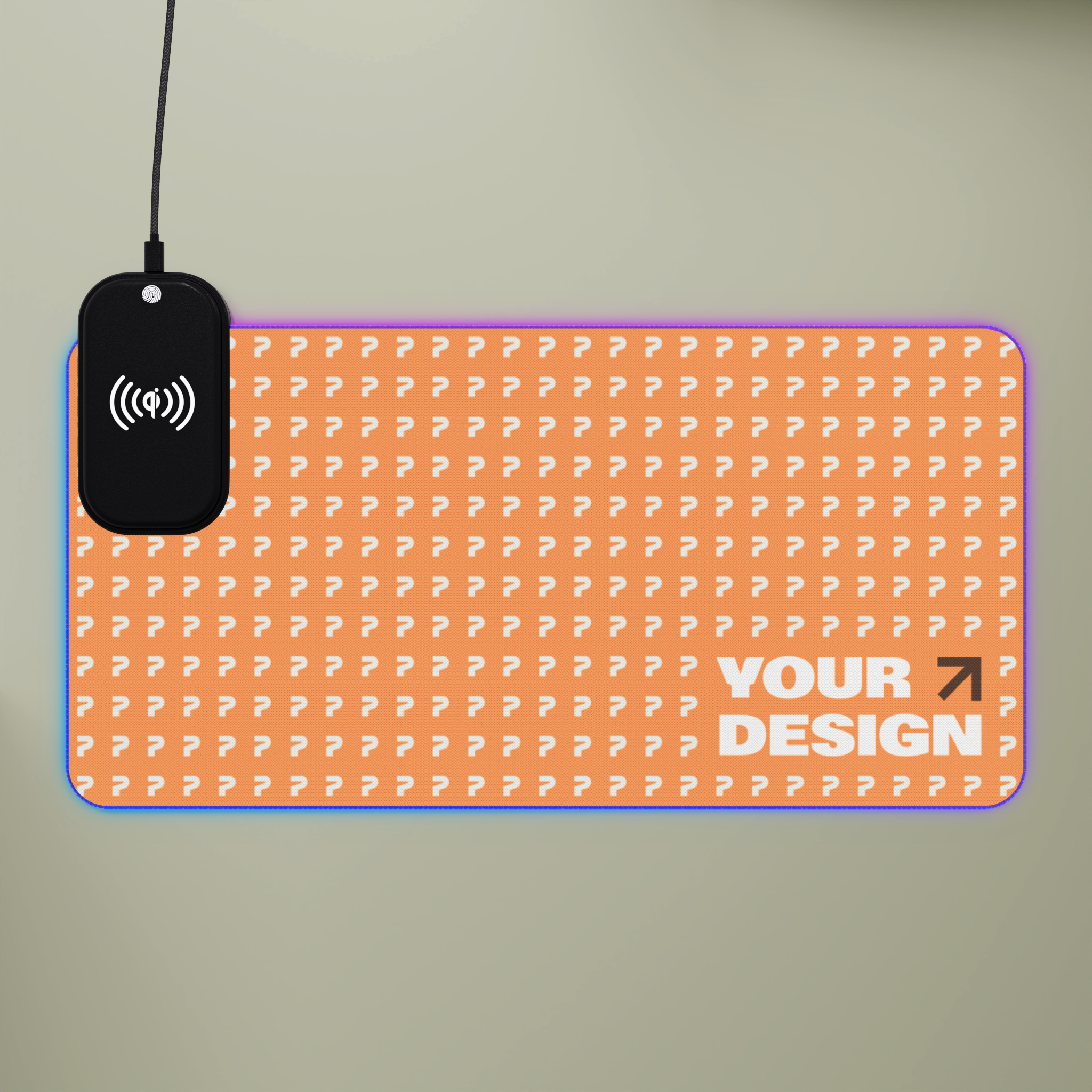 LED Gaming Mouse Pad, Wireless Charging