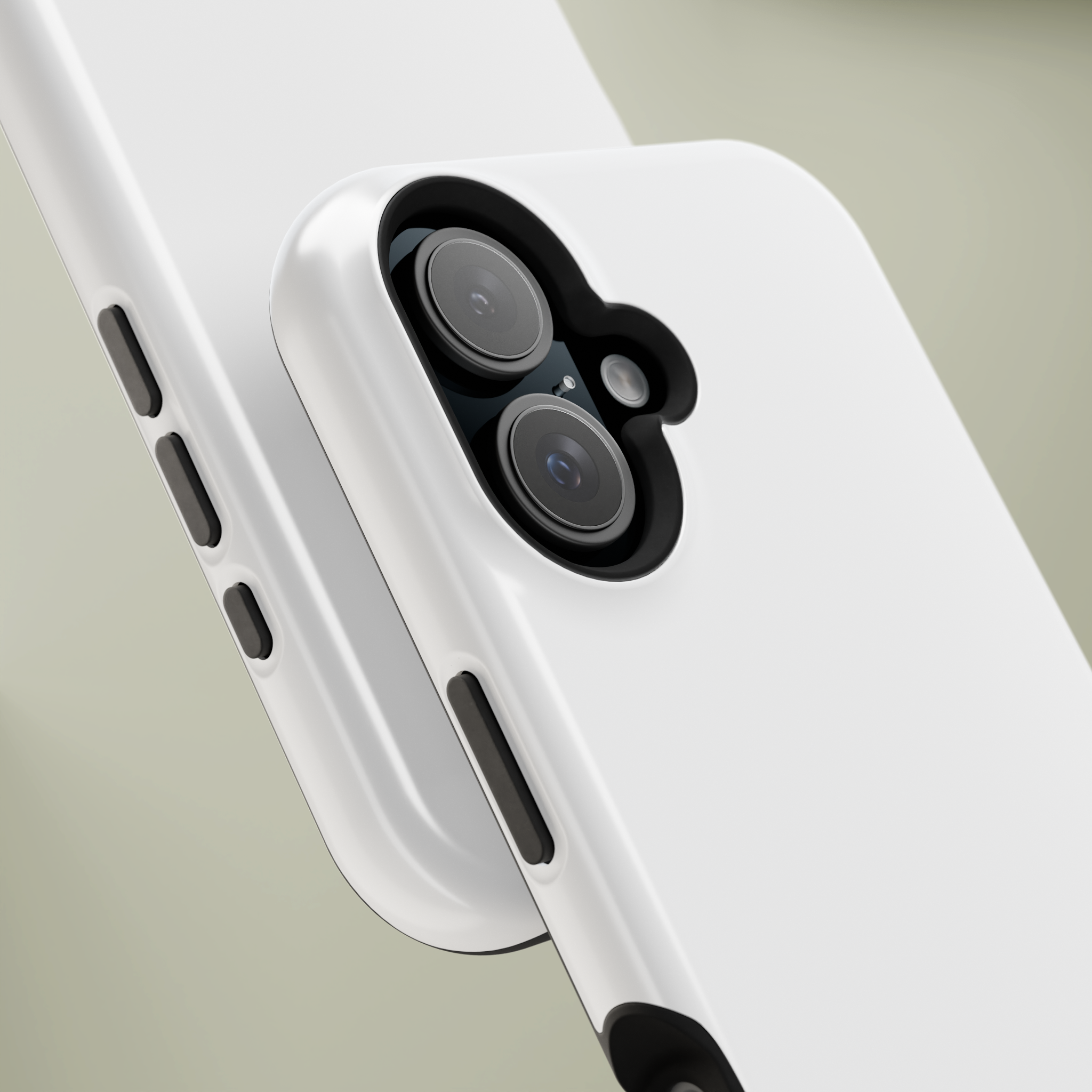 Minimalist impact-resistant phone case in dark slate with precision fit