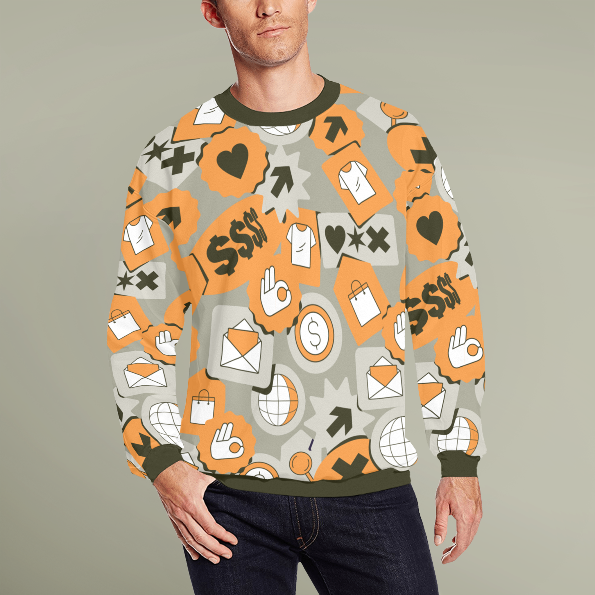 Men's Crewneck Sweatshirt (AOP) - Thumbnail Image