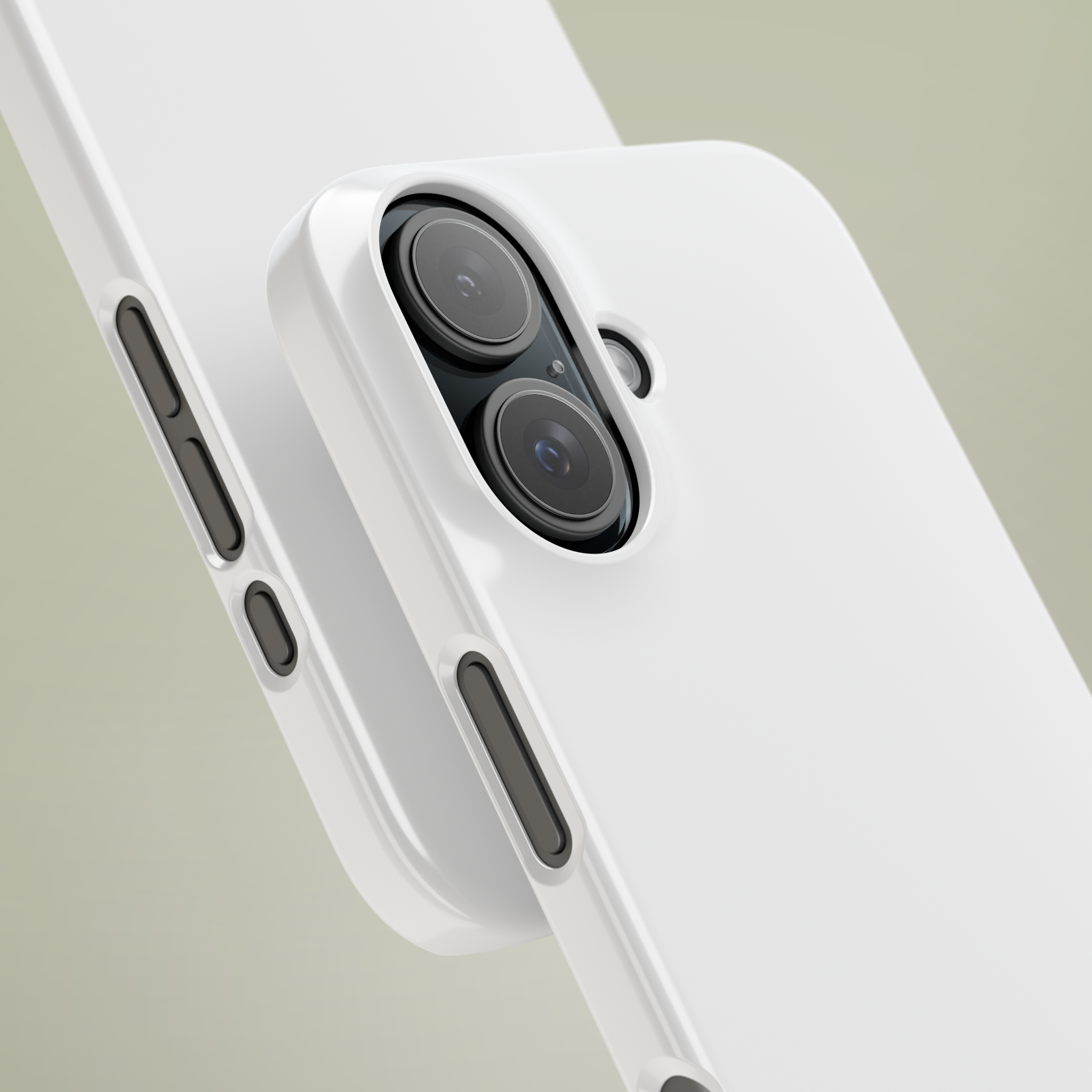 Slim shockproof case in graphite gray with angular detailing