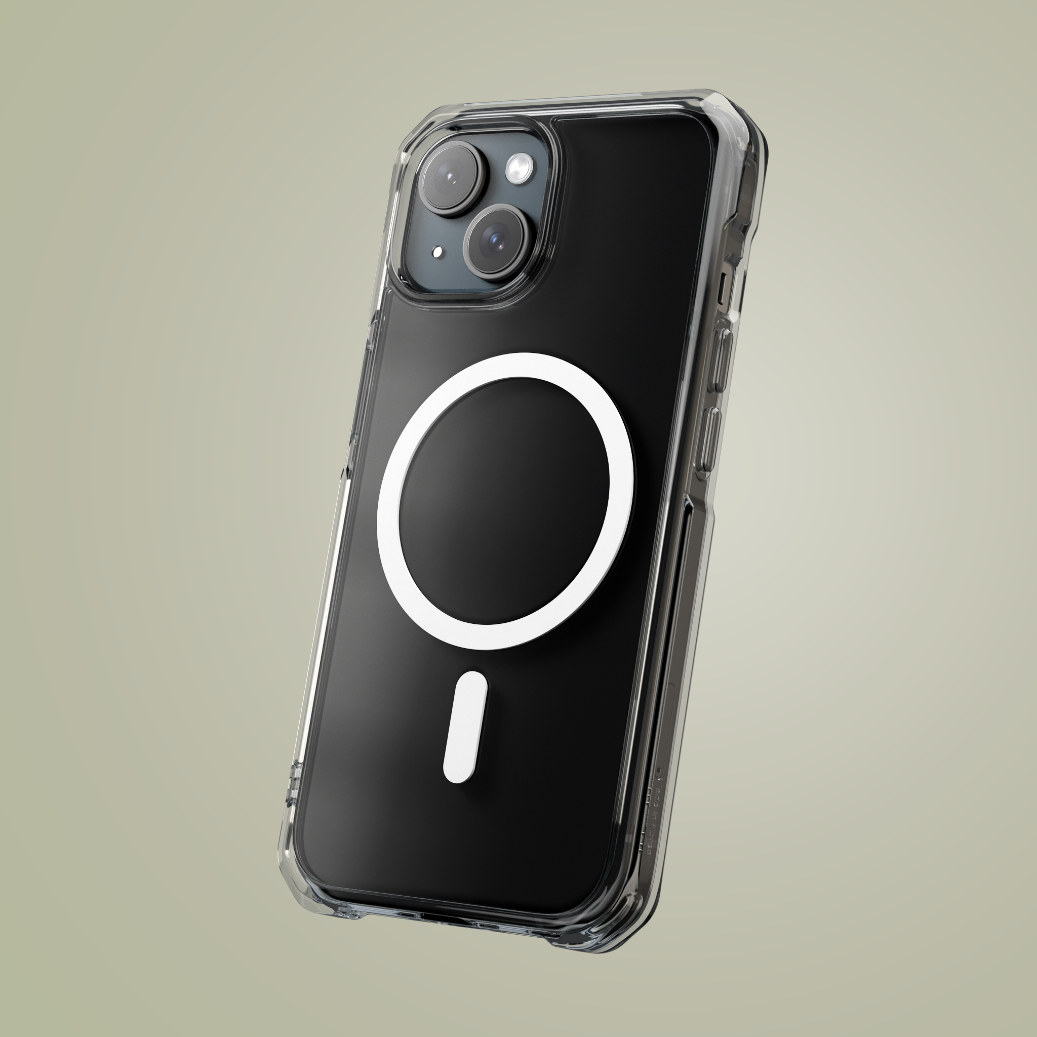 Magnetic clear case with reinforced corners and slim transparent profile