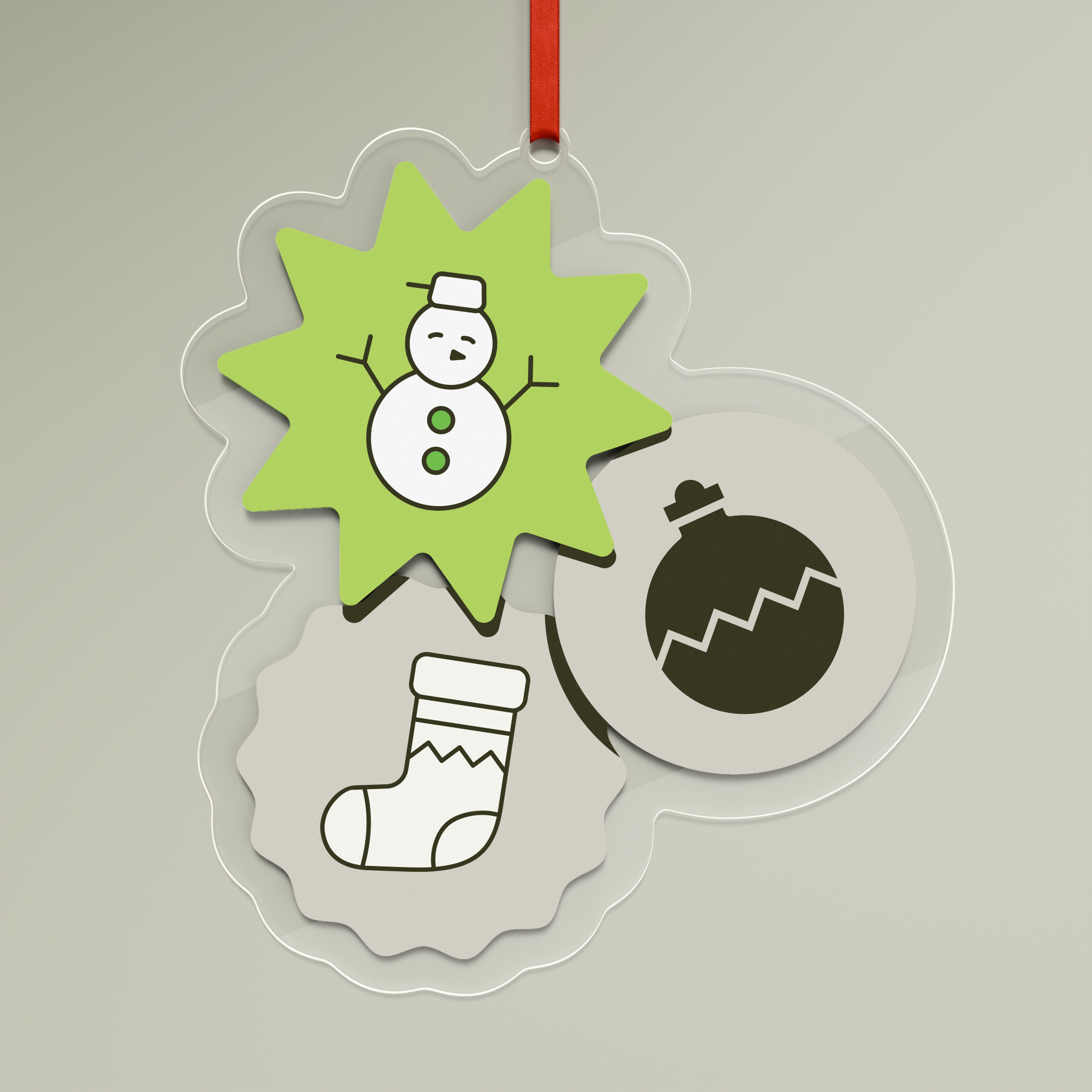 Custom Cut Acrylic Ornament - Main Image