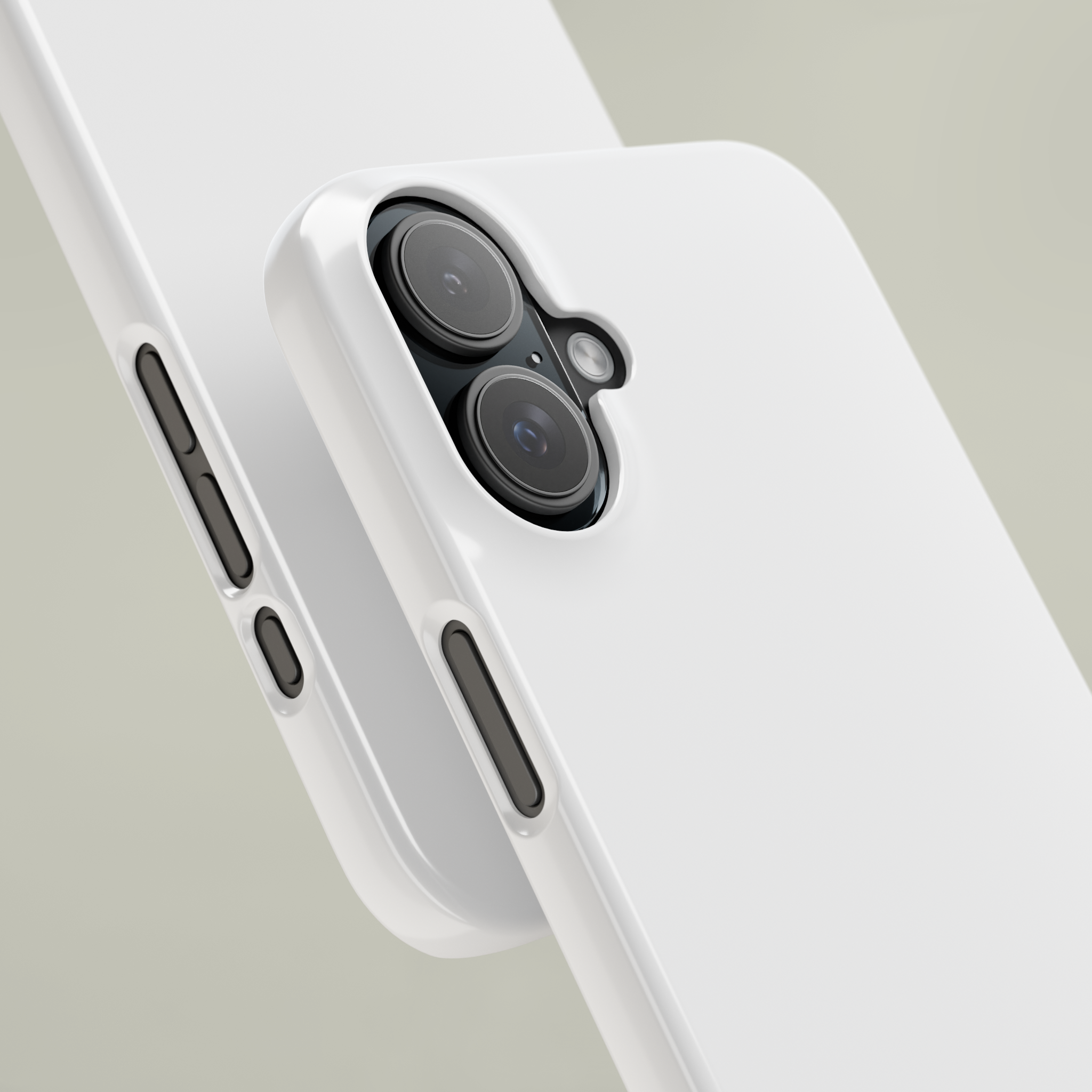 Minimalist slim case in black with narrow side profile