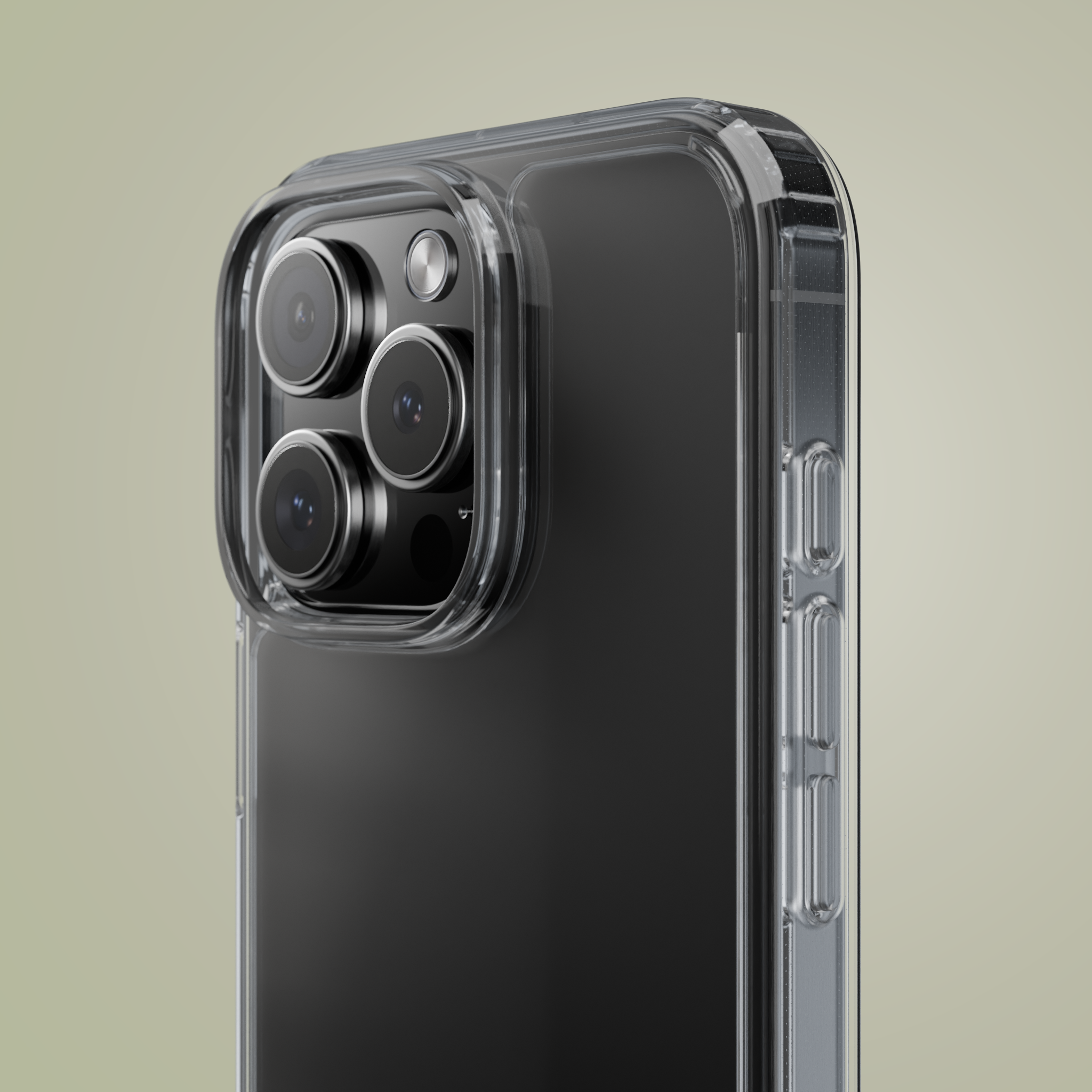 Crystal clear phone case with reinforced edges and sleek transparency