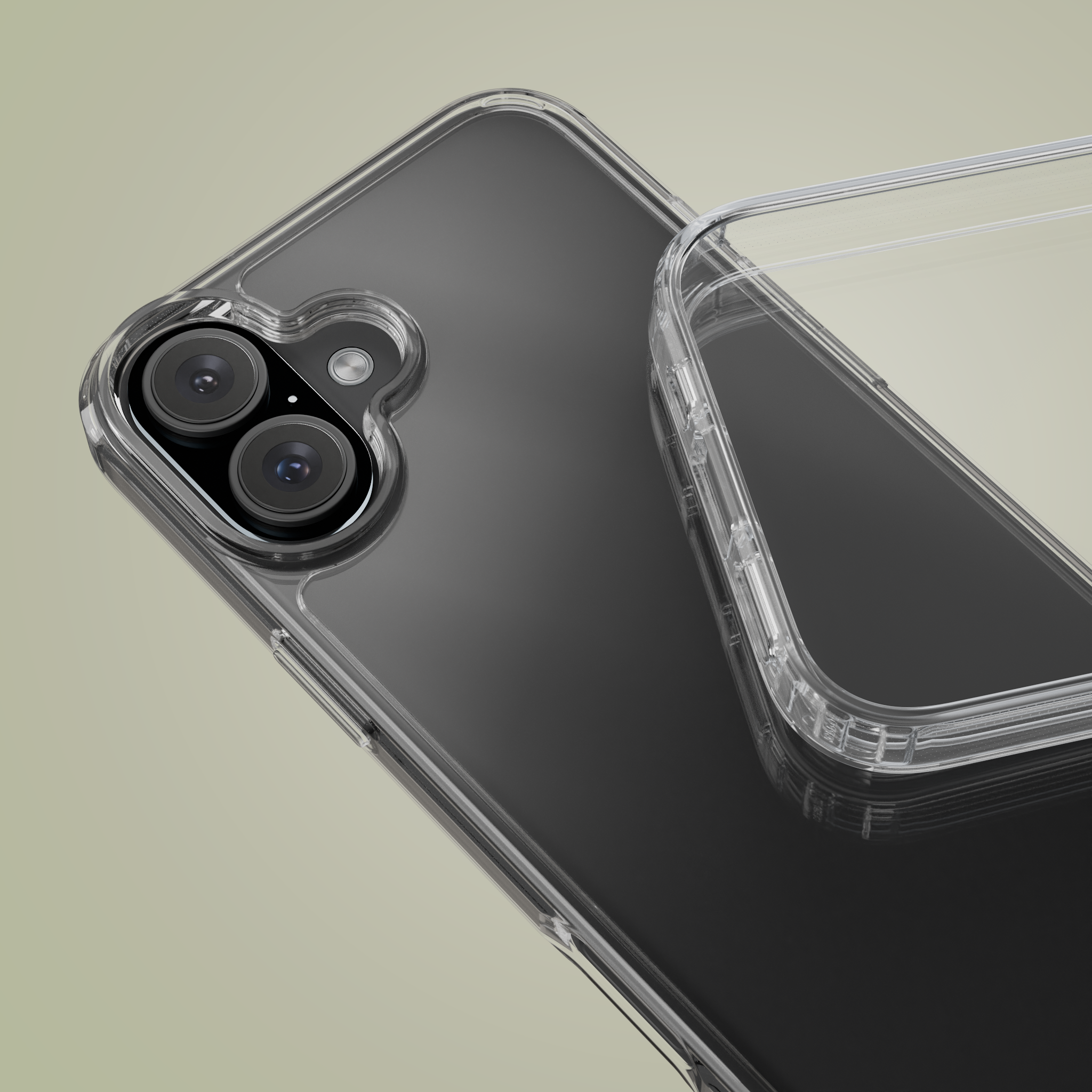 Clear case with sturdy bumper and ultra-slim profile
