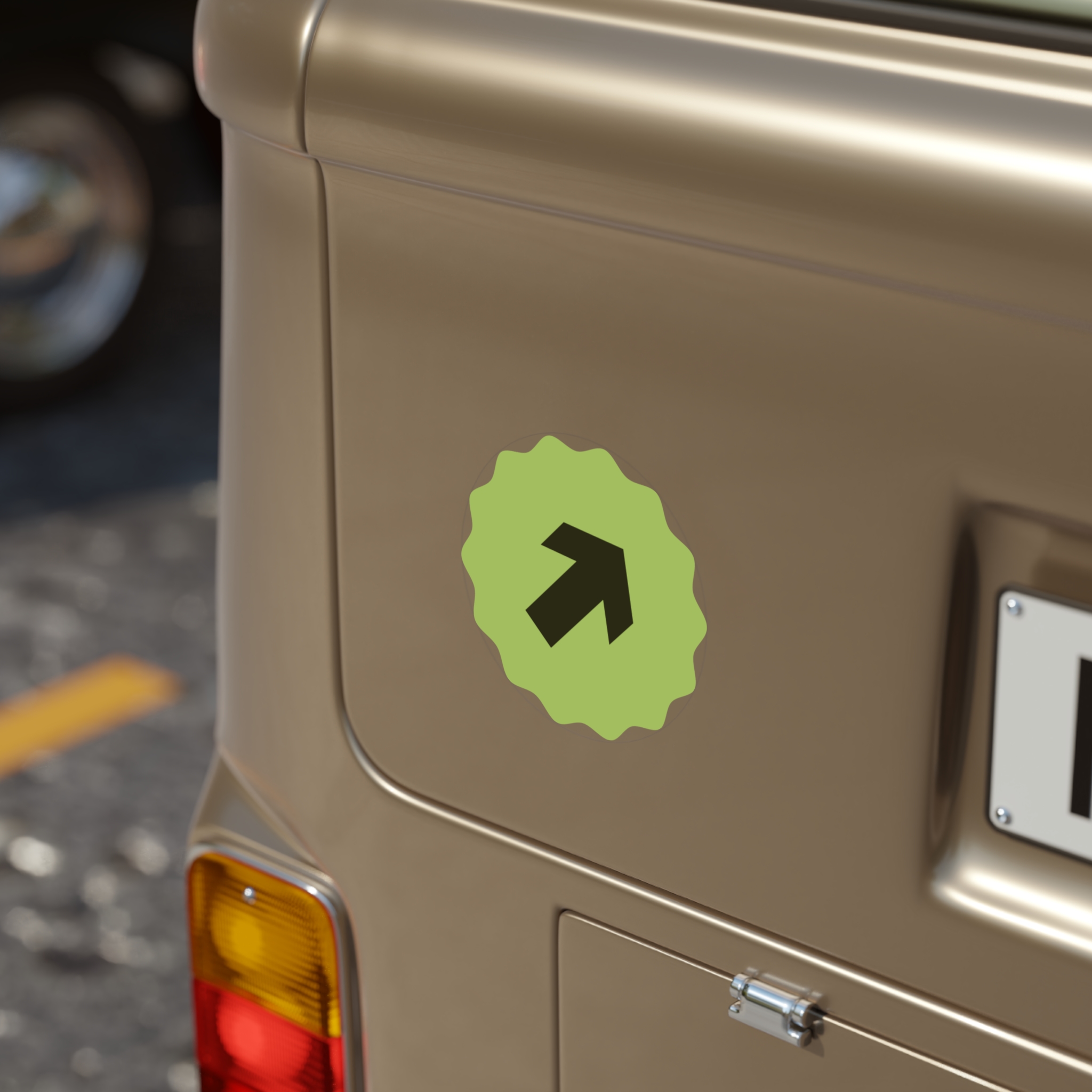 Transparent Outdoor Stickers, Round, 1pcs - Thumbnail Image
