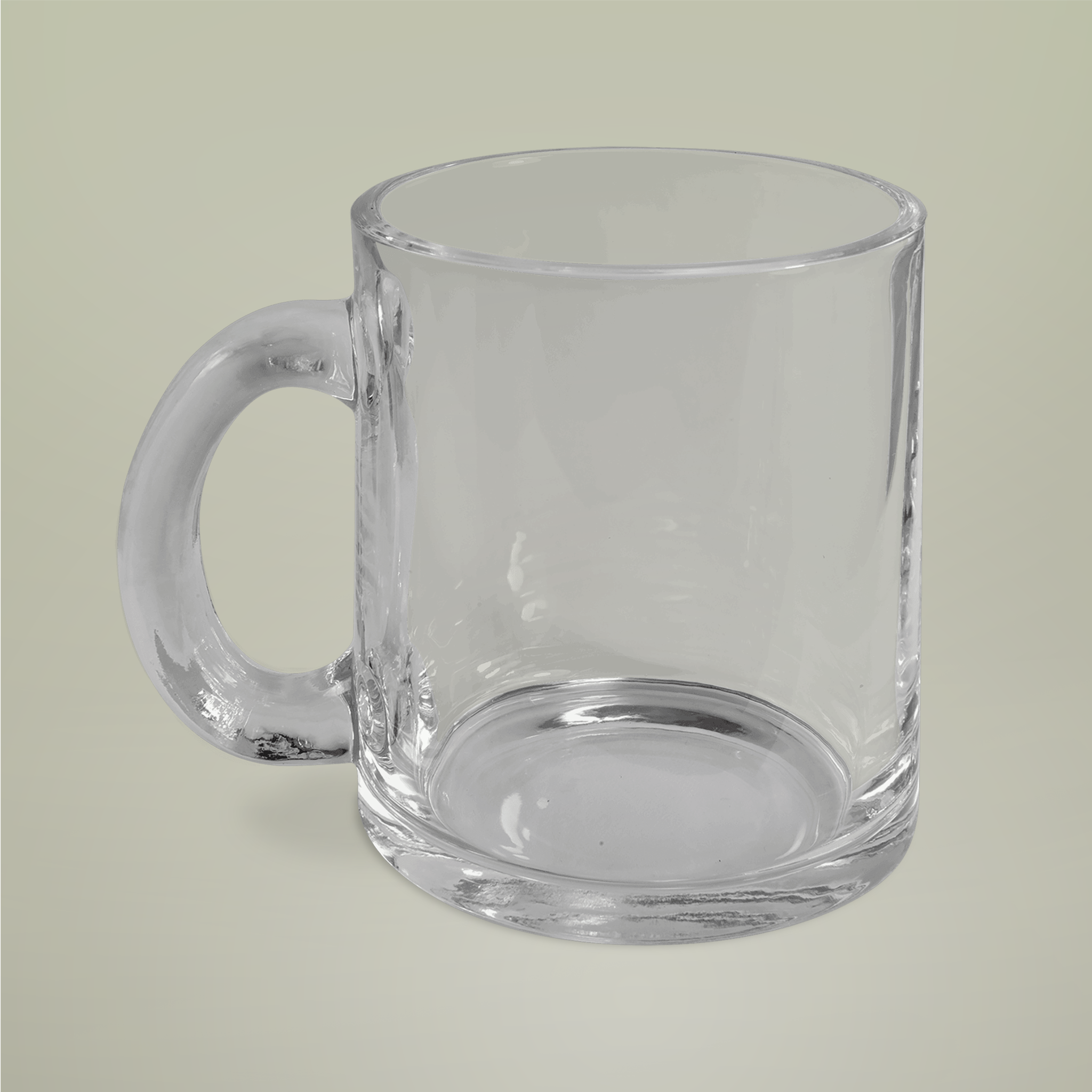 Clear Glass Mug with Handle, 10oz - Thumbnail Image