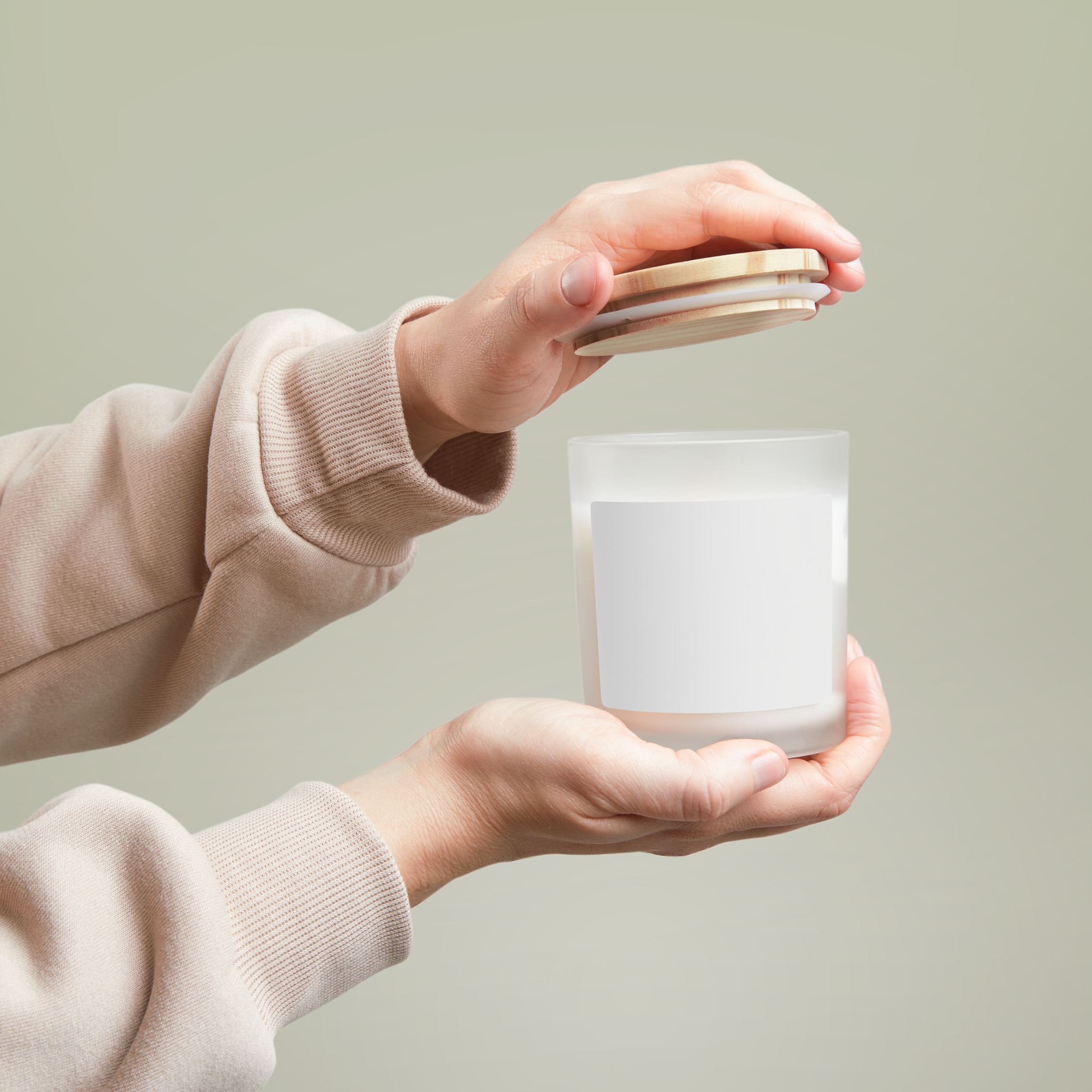 Frosted Glass Candle, 11oz - Thumbnail Image