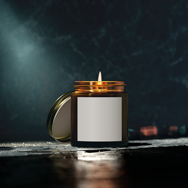 Scented Soy Candle (Multi-Size, Amber Jar) - Thumbnail Image
