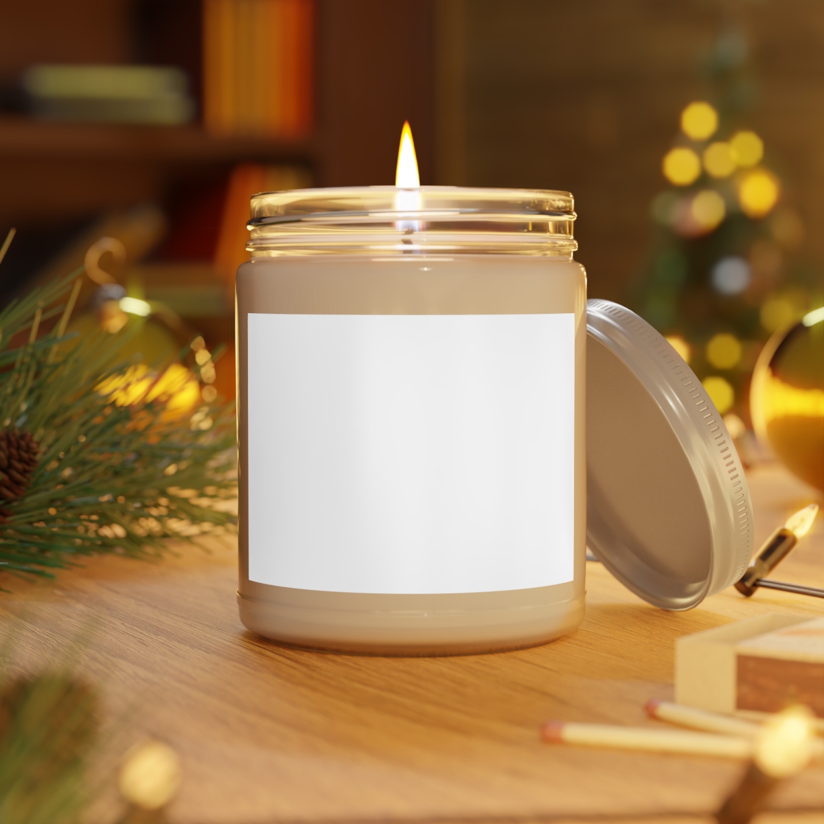 Scented Soy Candles with White Lid, 9oz - Thumbnail Image