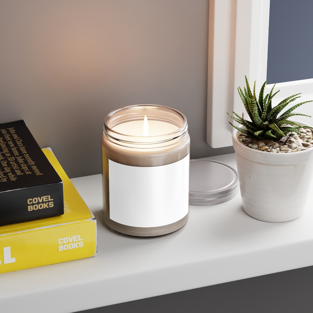 Scented Soy Candles with White Lid, 9oz - Thumbnail Image