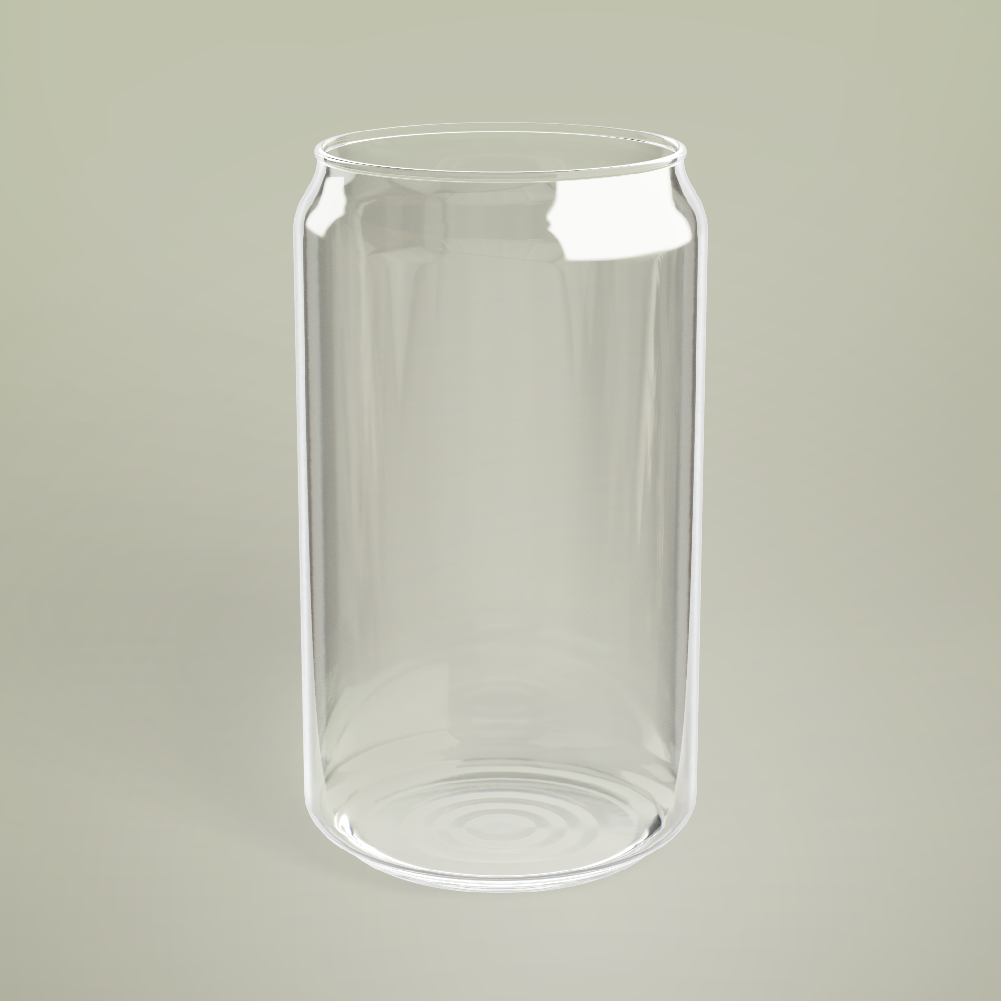Glass Can with Straw and Lid, 16oz - Thumbnail Image