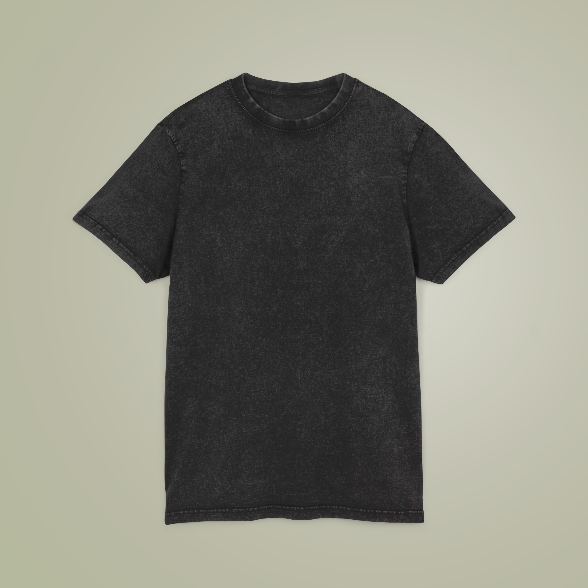 Acid Washed Round Neck Tee - Thumbnail Image