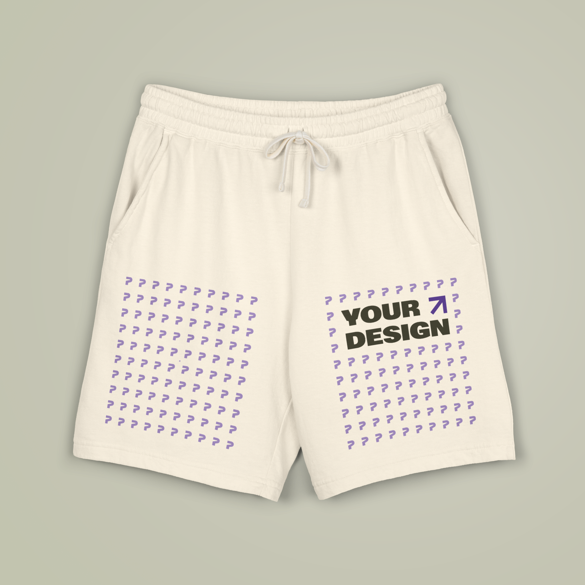 Unisex Garment-Dyed Lightweight Fleece Sweat Shorts - Thumbnail Image
