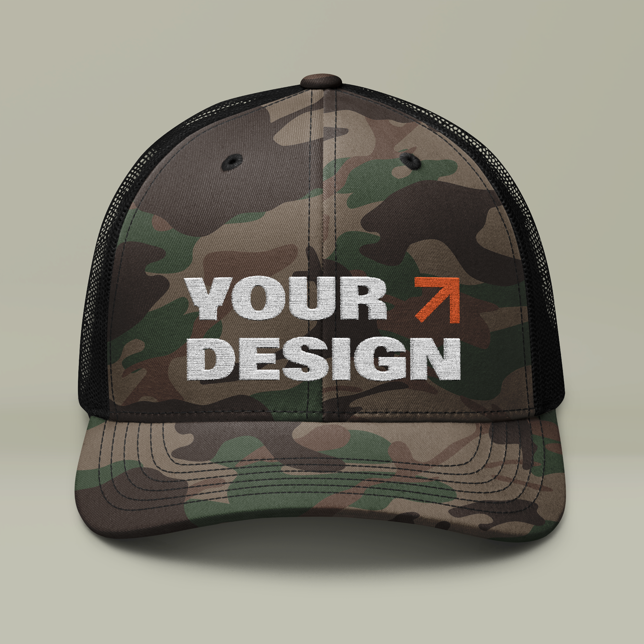 Camouflage Trucker Hat (Embroidery)