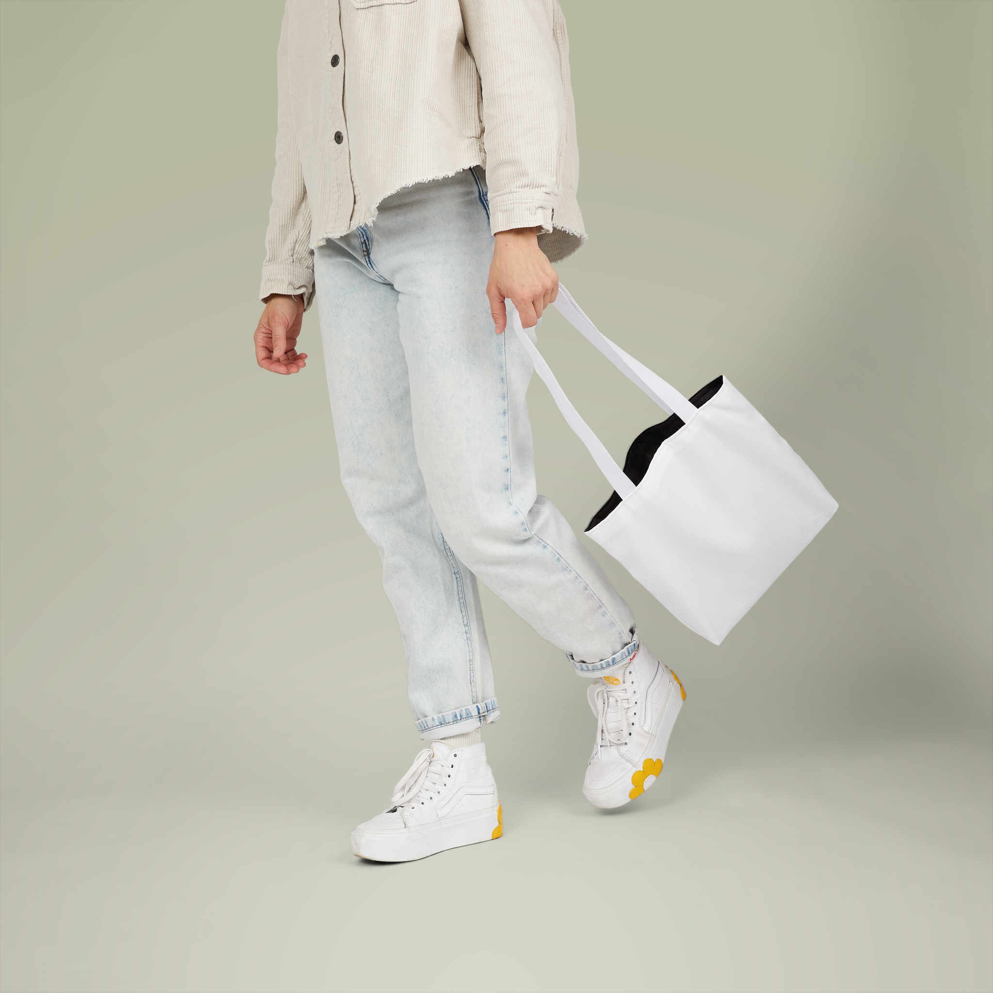 Canvas Tote Bag, 5-Color Straps - Thumbnail Image