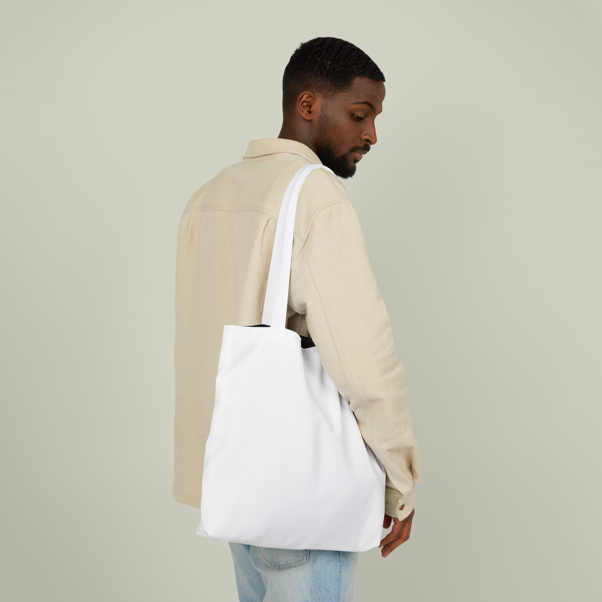 Canvas Tote Bag, 5-Color Straps - Thumbnail Image