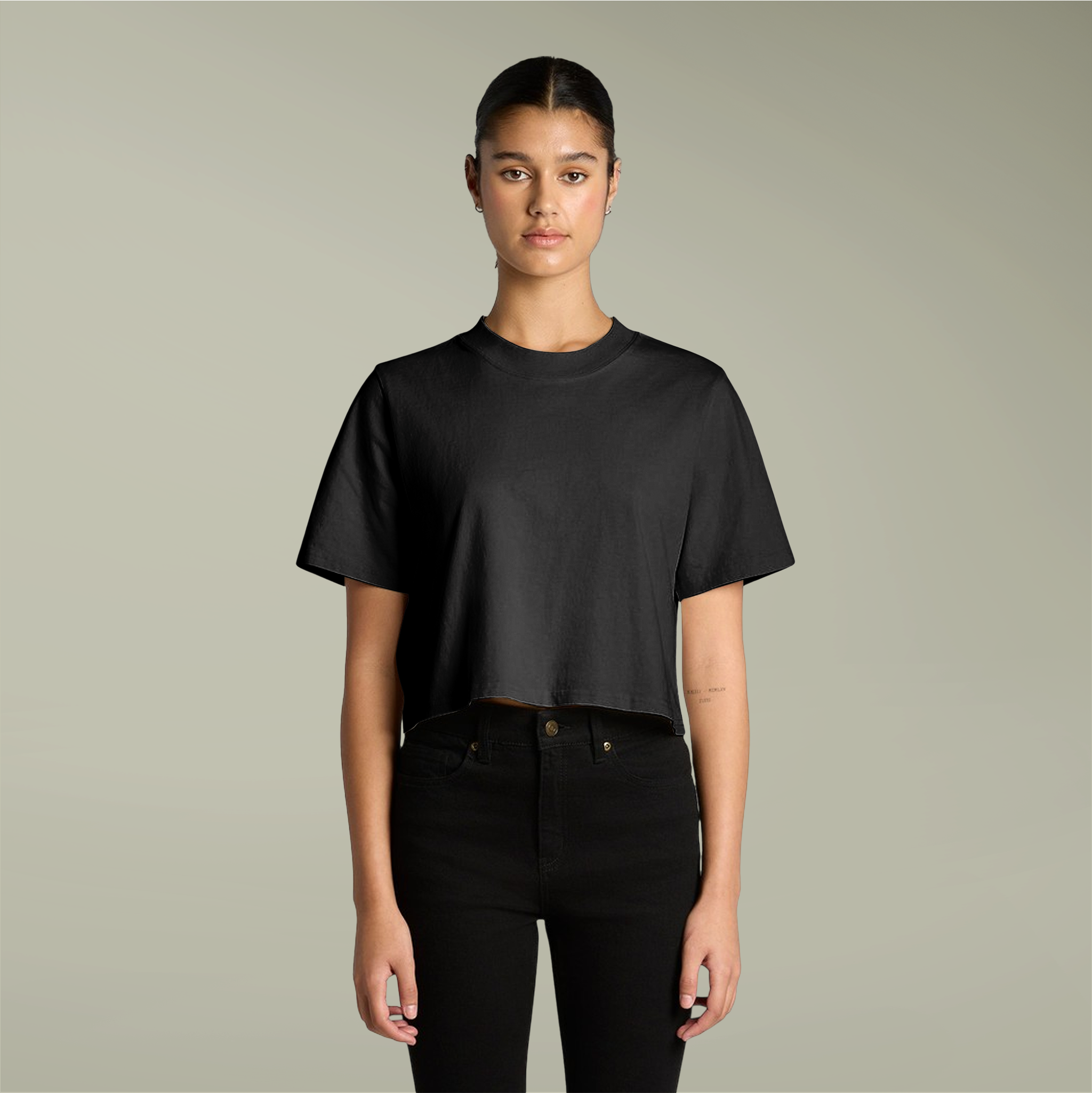 Women's Heavy Faded Crop Tee - Thumbnail Image