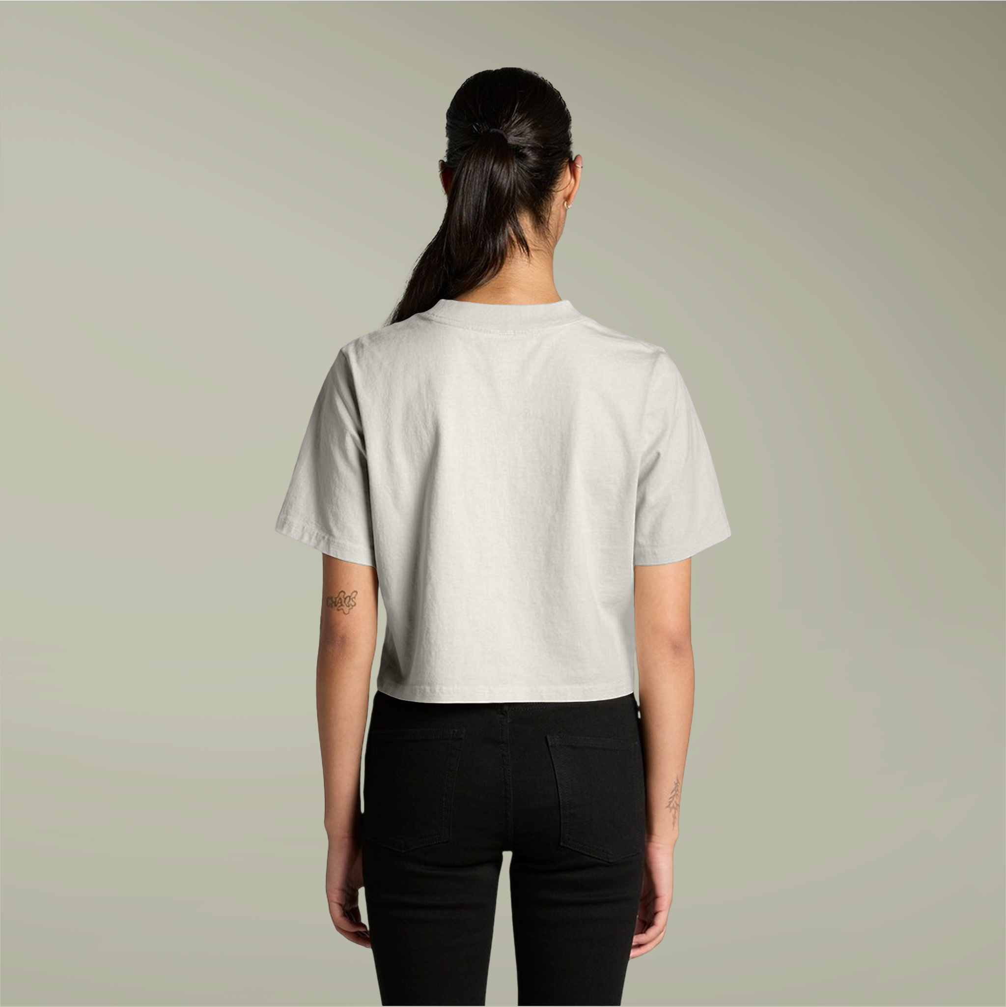 Women's Heavy Faded Crop Tee - Thumbnail Image