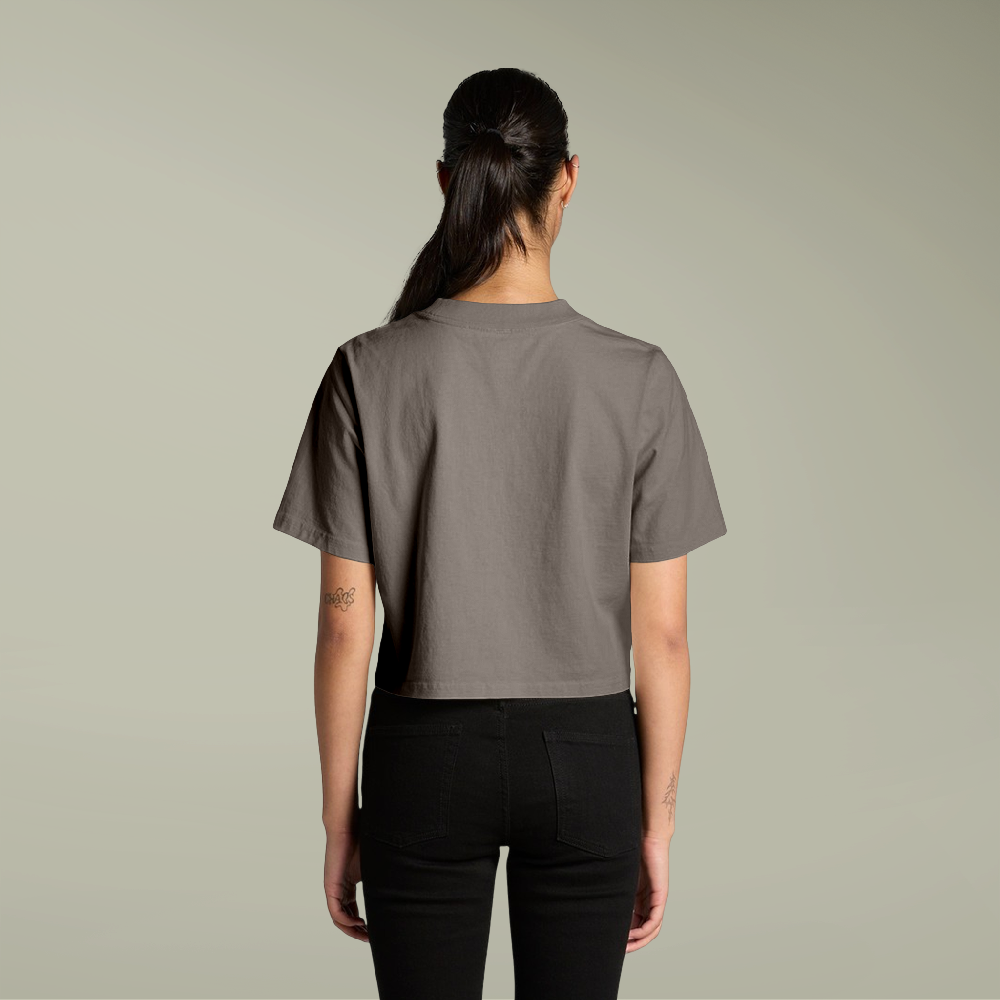 Women's Heavy Faded Crop Tee - Thumbnail Image