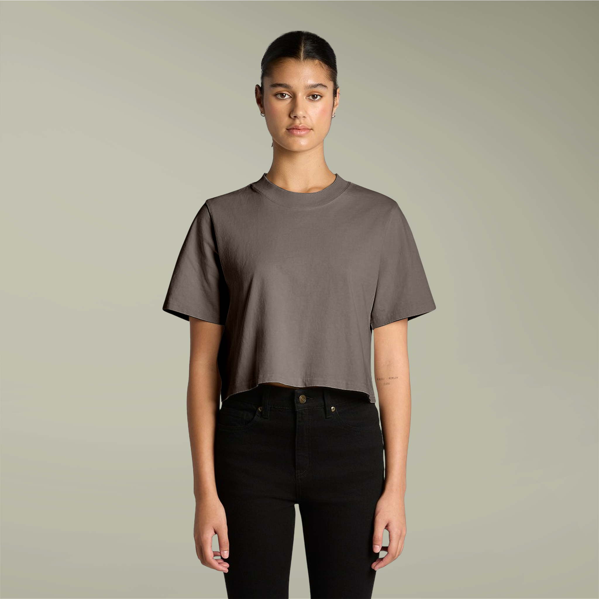 Women's Heavy Faded Crop Tee - Thumbnail Image