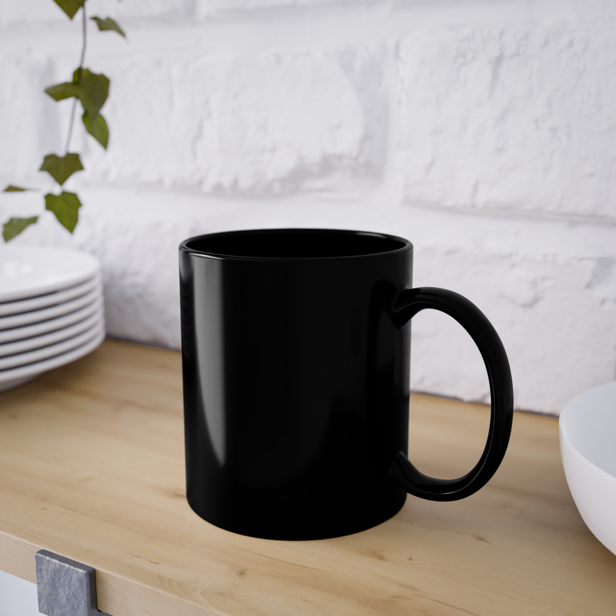 Black Coffee Cup, 11oz - Thumbnail Image