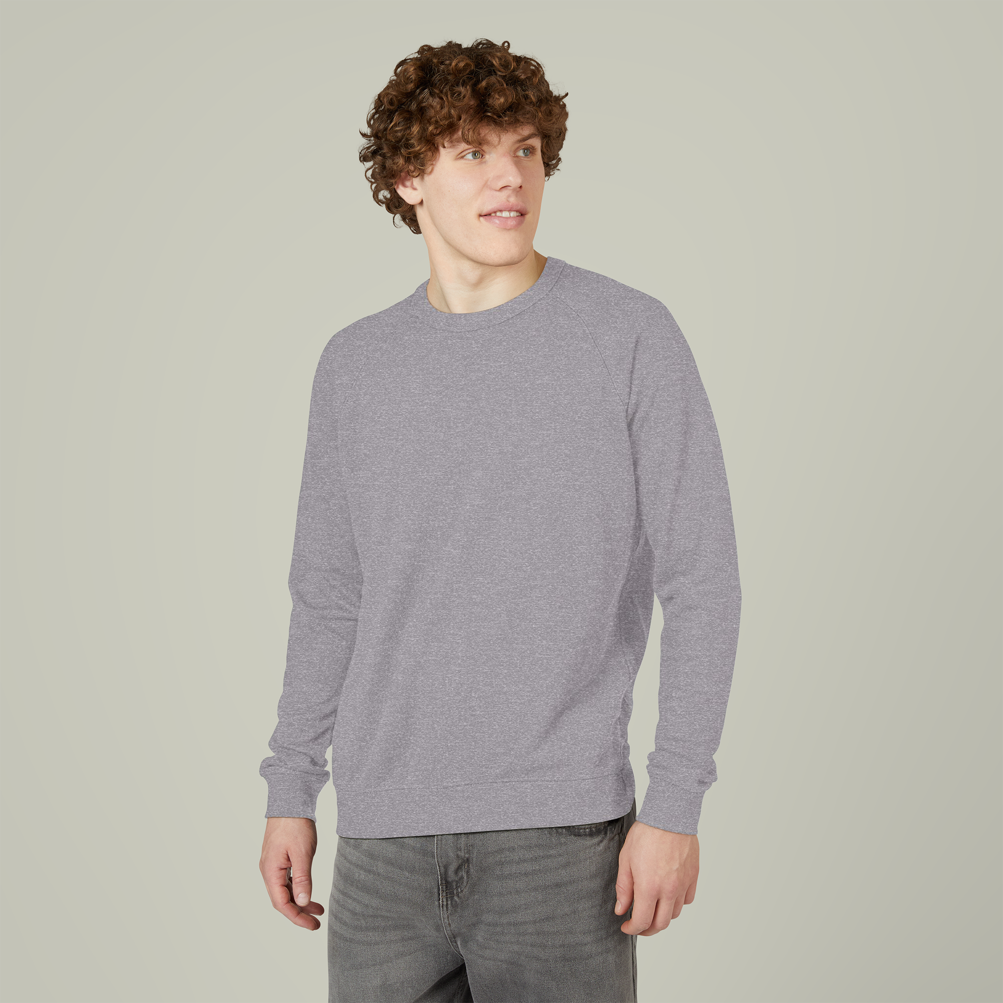Unisex French Terry Raglan Crewneck - Thumbnail Image