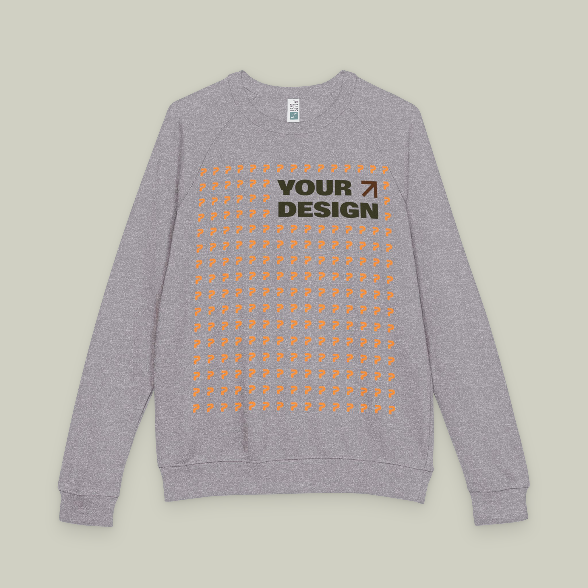 Unisex French Terry Raglan Crewneck - Thumbnail Image