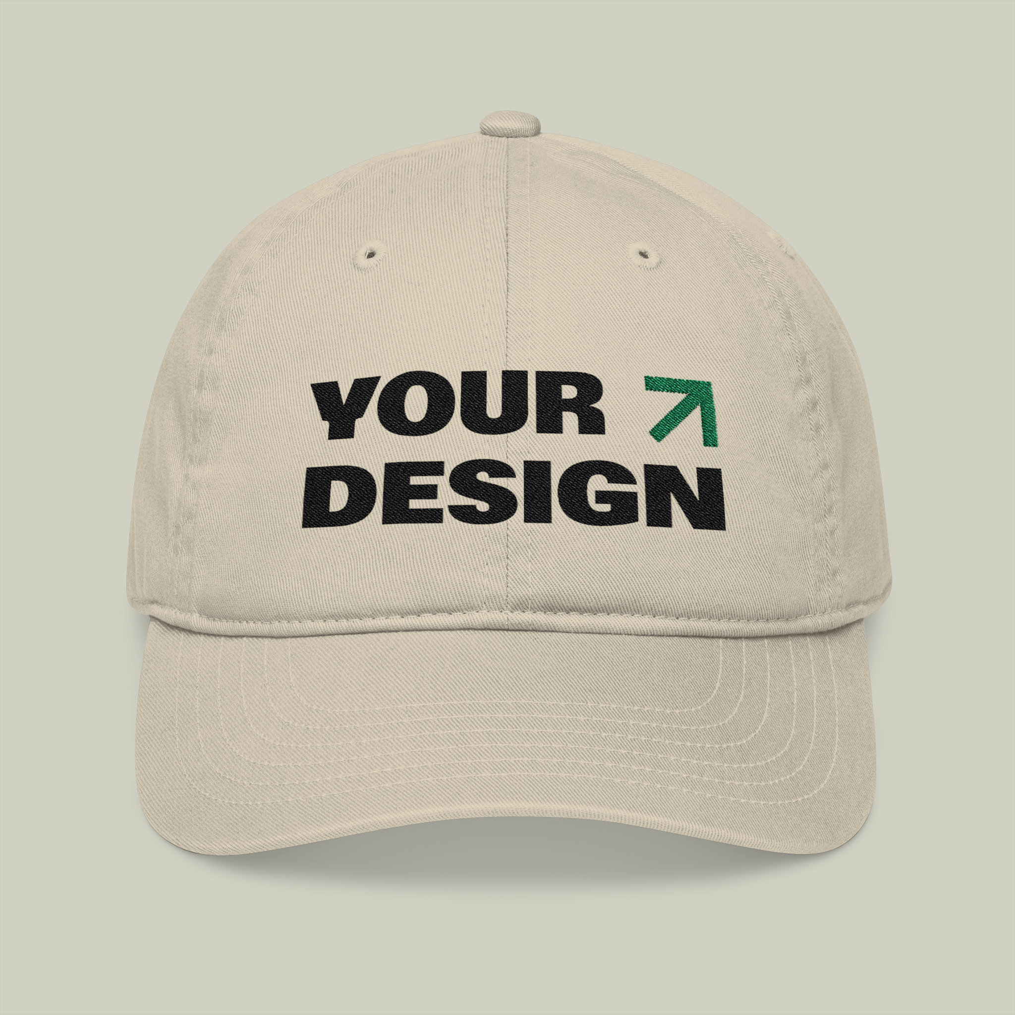 MM BASEBALL CAP IN BROWN ORANGE FABRIC BRAND EMBROIDERY