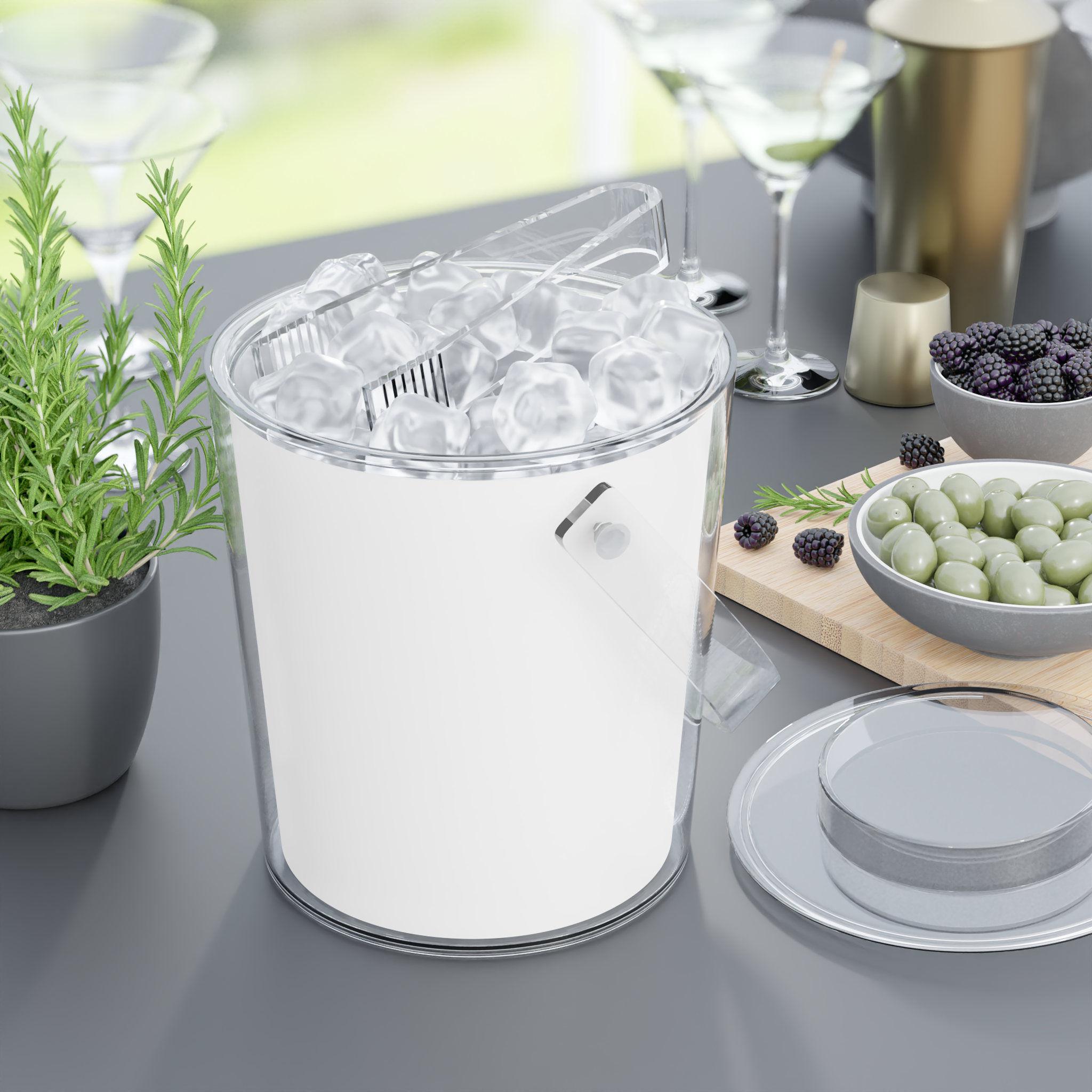 Ice Bucket with Tongs - Thumbnail Image