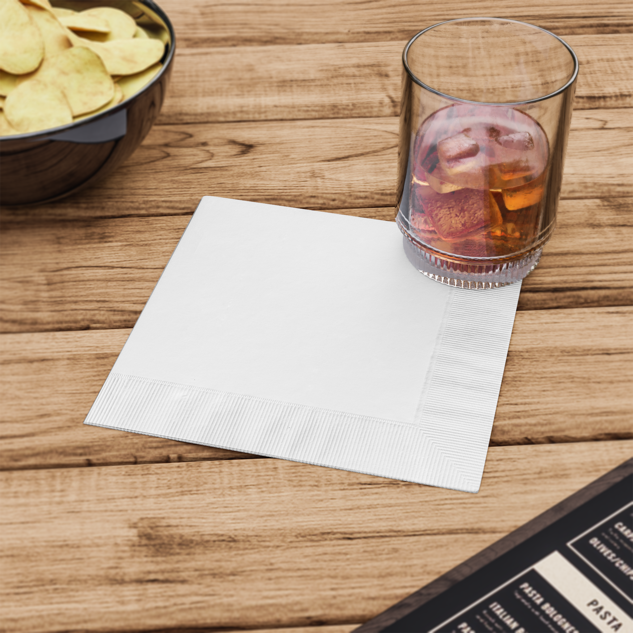 White Coined Napkins - Thumbnail Image