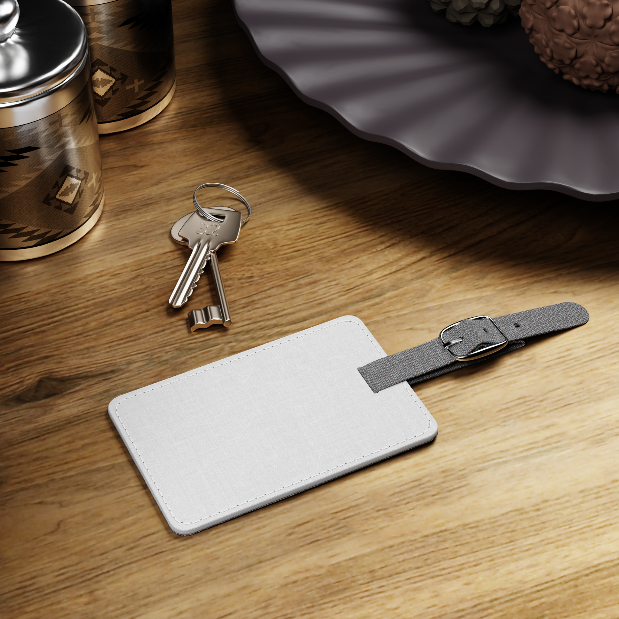 Saffiano Polyester Luggage Tag, Rectangle - Thumbnail Image