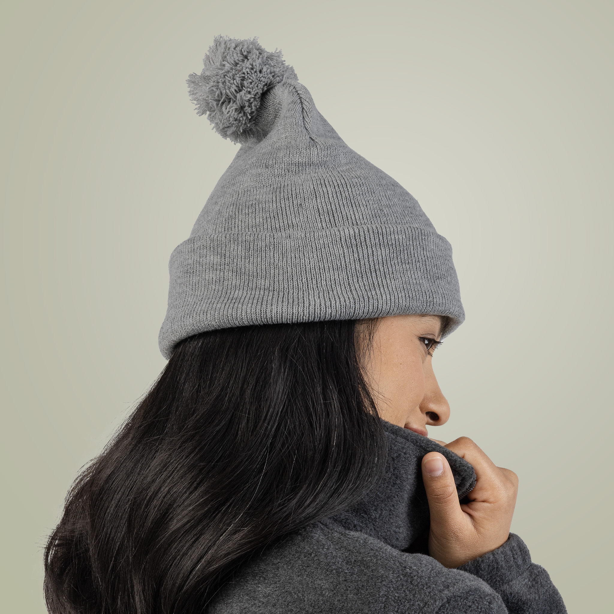 Pom-Pom Knit Cap (Embroidery) - Thumbnail Image