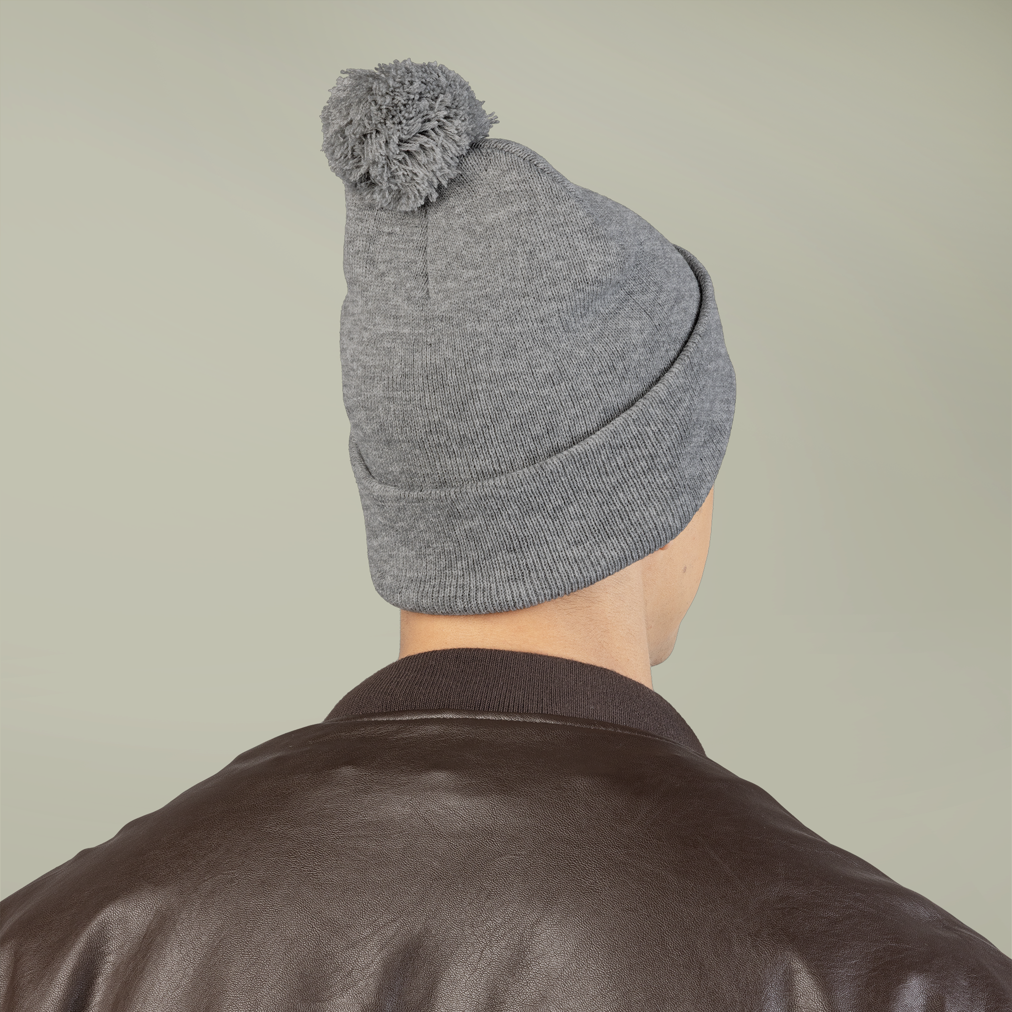 Pom-Pom Knit Cap (Embroidery) - Thumbnail Image
