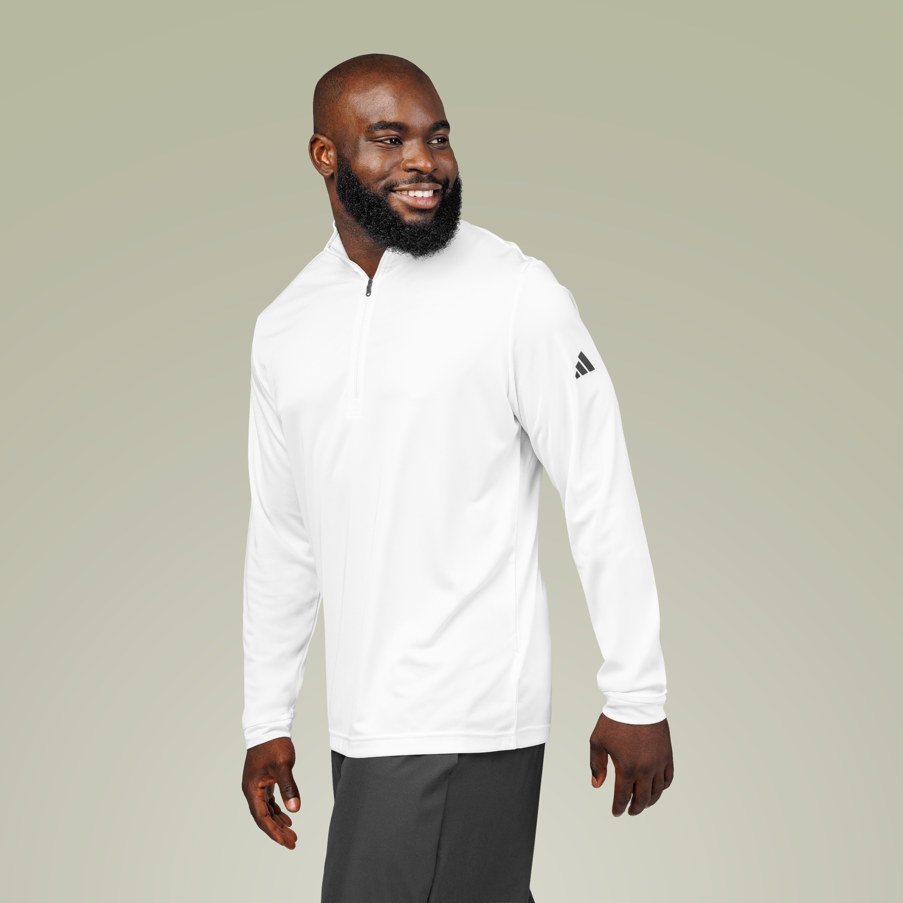 adidas® Quarter-Zip Pullover (Embroidery)Design