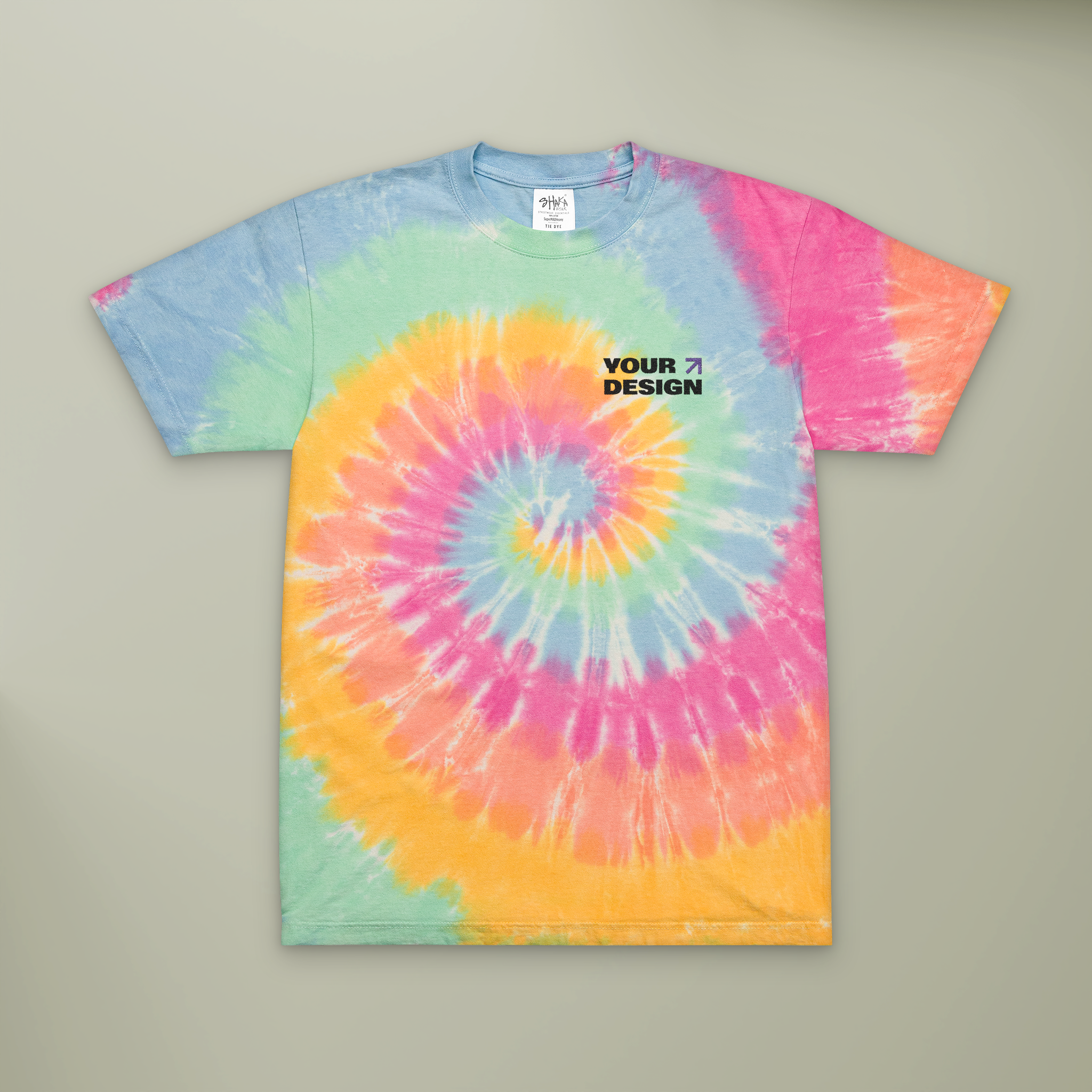 Oversized Tie-Dye T-Shirt (Embroidery)