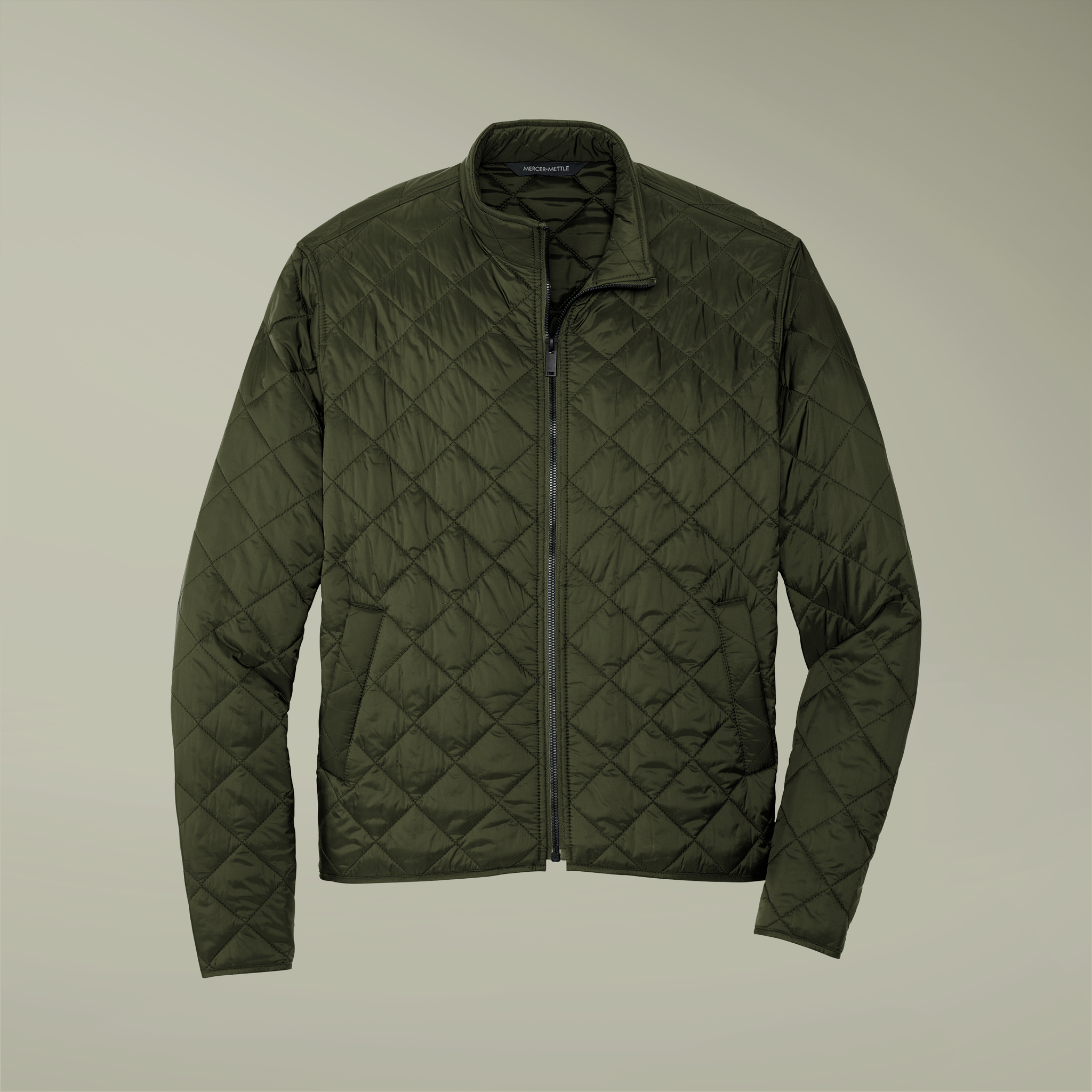 Men's Quilted Full-Zip Jacket (Embroidery) - Thumbnail Image