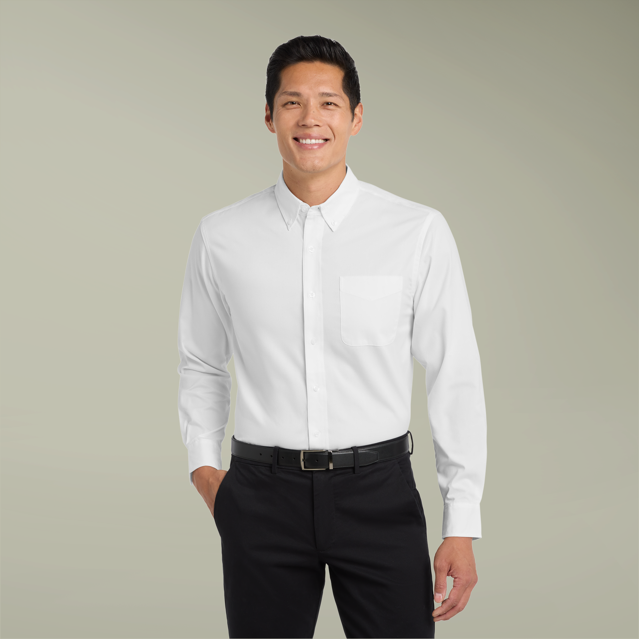 Port Authority® Unisex Long Sleeve Shirt (Embroidery) - Main Image