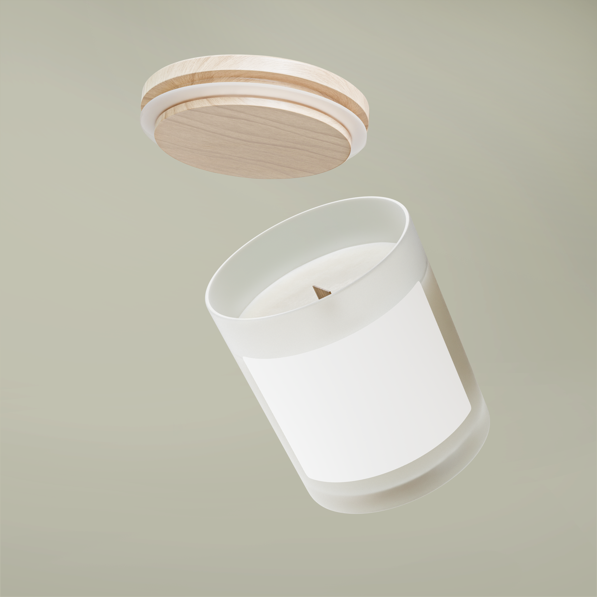 Frosted Glass Candle, 11oz - Thumbnail Image
