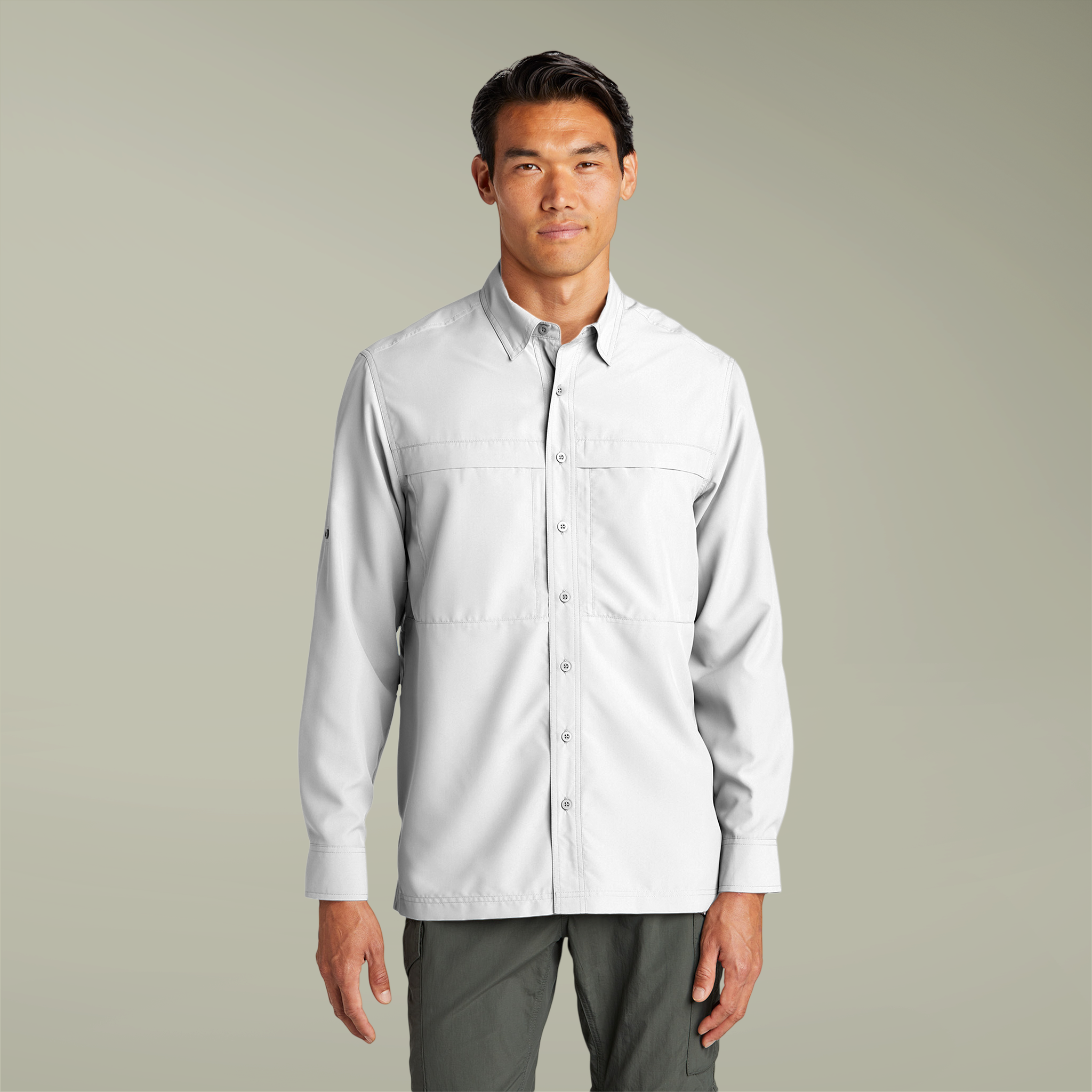 Port Authority® Men's Long Sleeve UV Daybreak Shirt (Embroidery) - Main Image