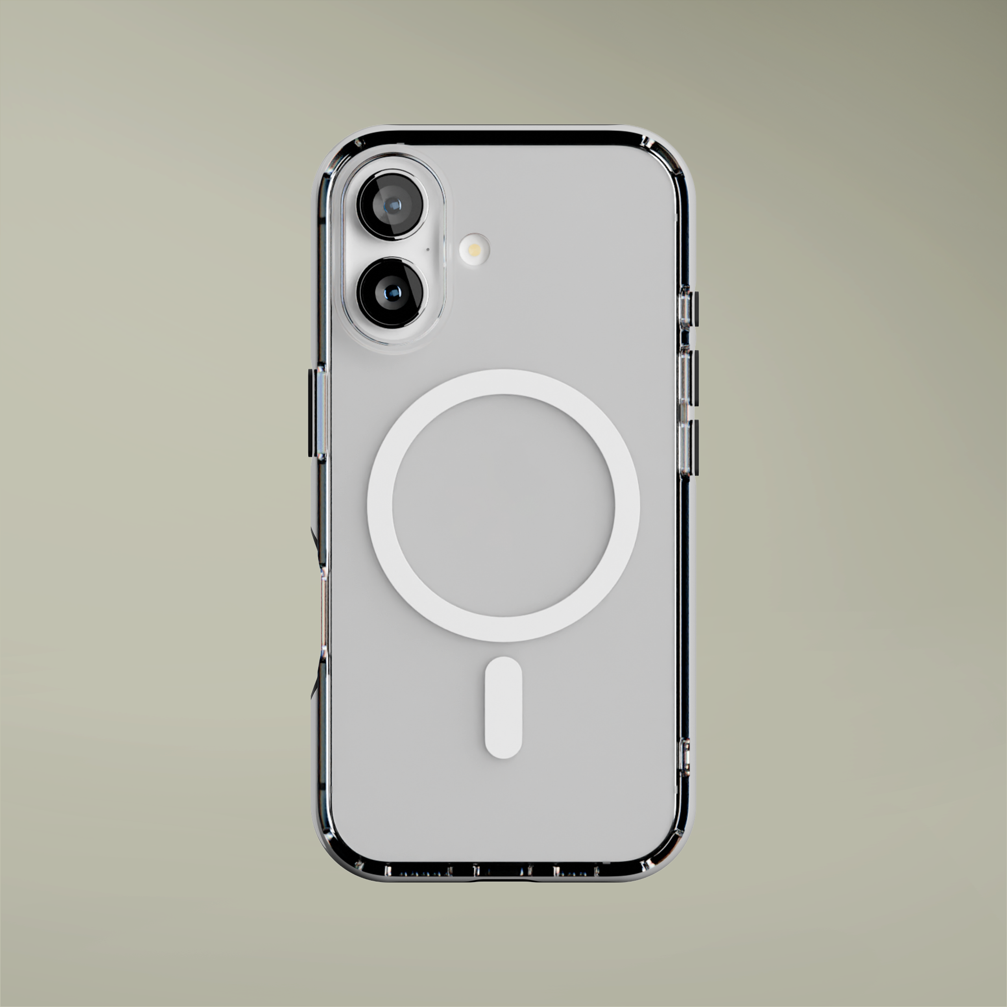 Transparent magnetic phone case with precision MagSafe alignment