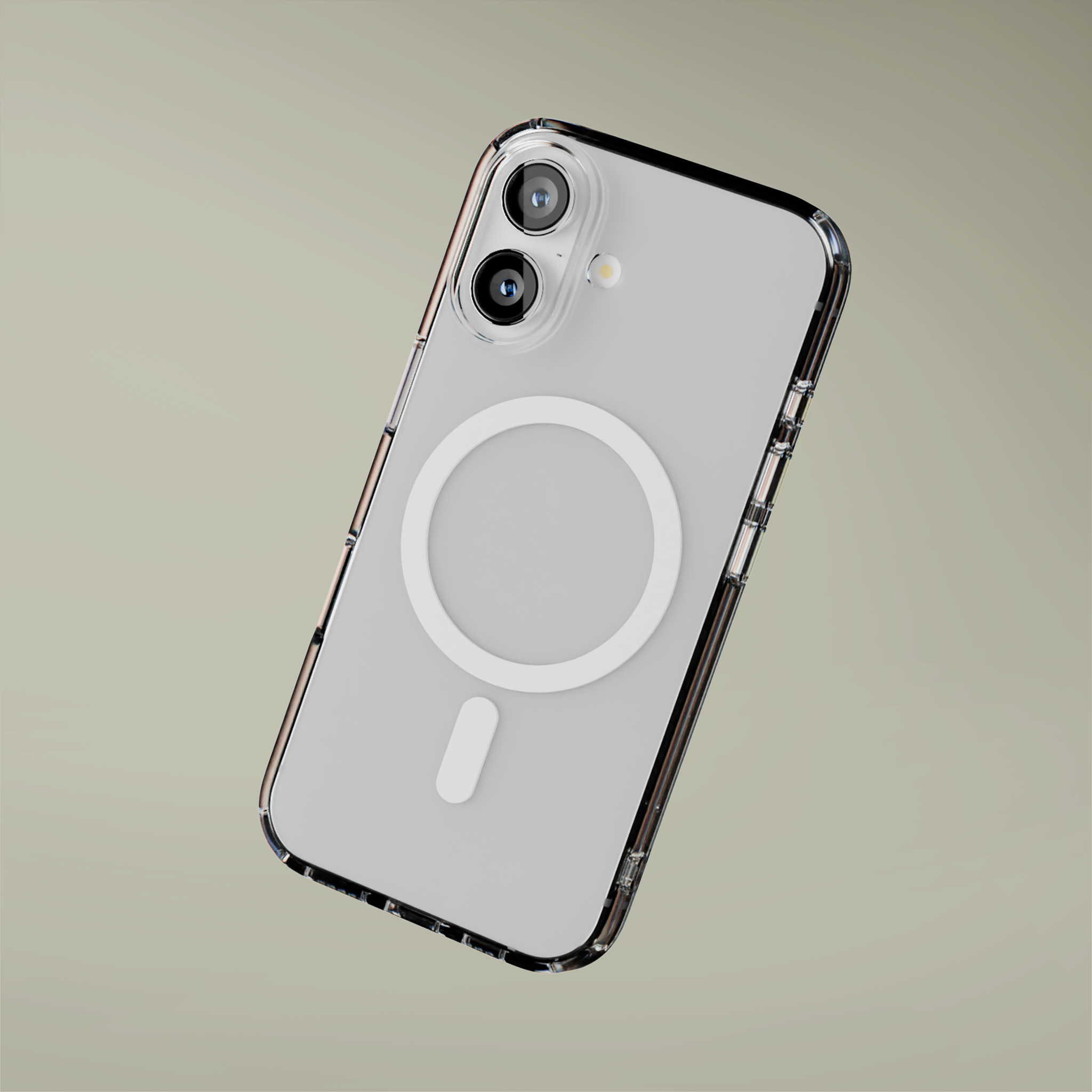 Crystal-clear case with MagSafe® compatibility and reinforced corners