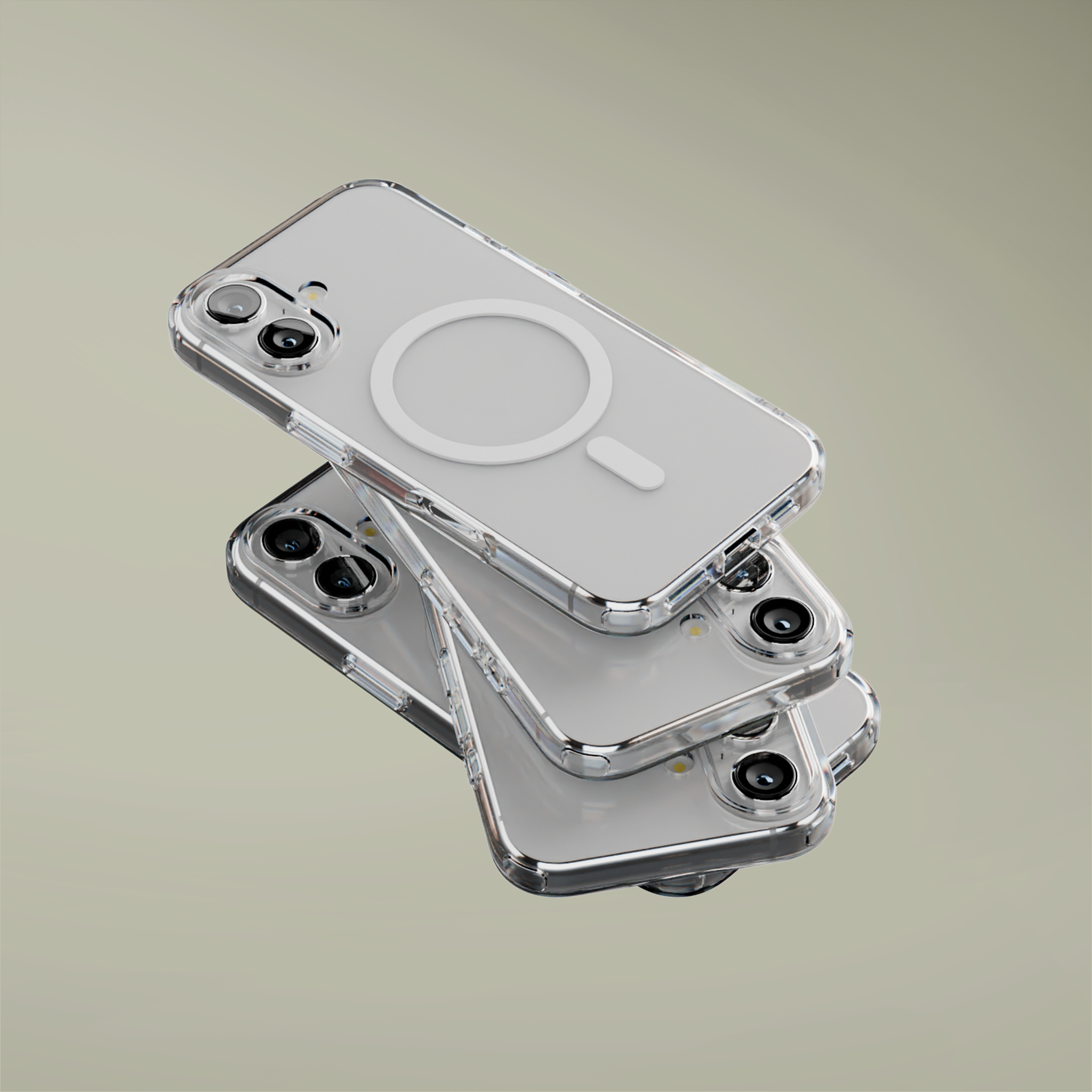 Protective clear MagSafe® case with shock-absorbing corners
