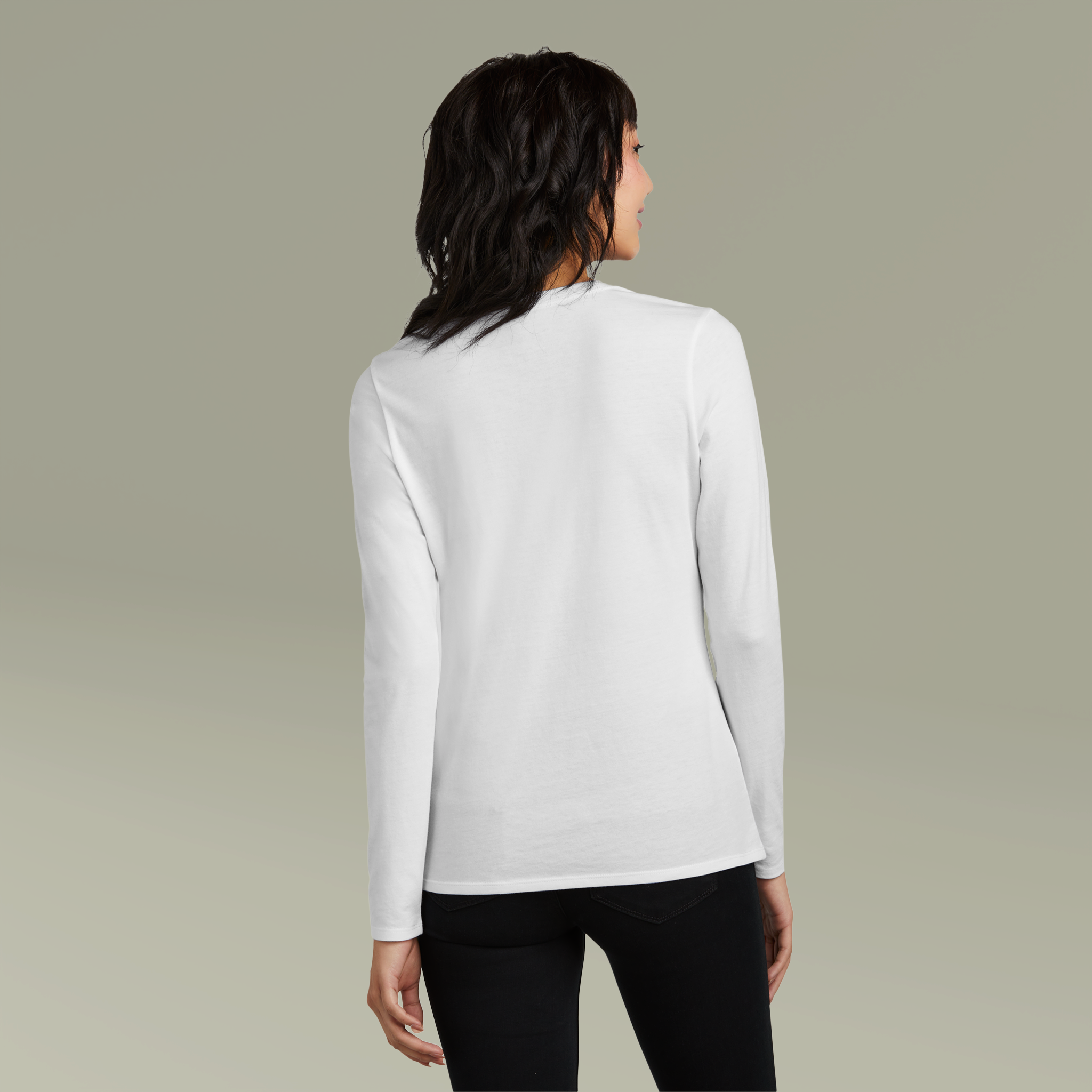 Women’s Perfect Blend® CVC Long Sleeve Tee - Thumbnail Image