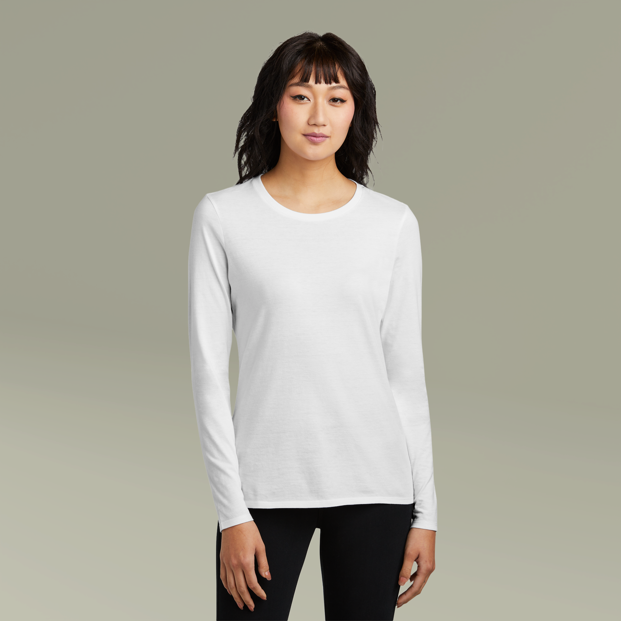 Women’s Perfect Blend® CVC Long Sleeve Tee - Main Image