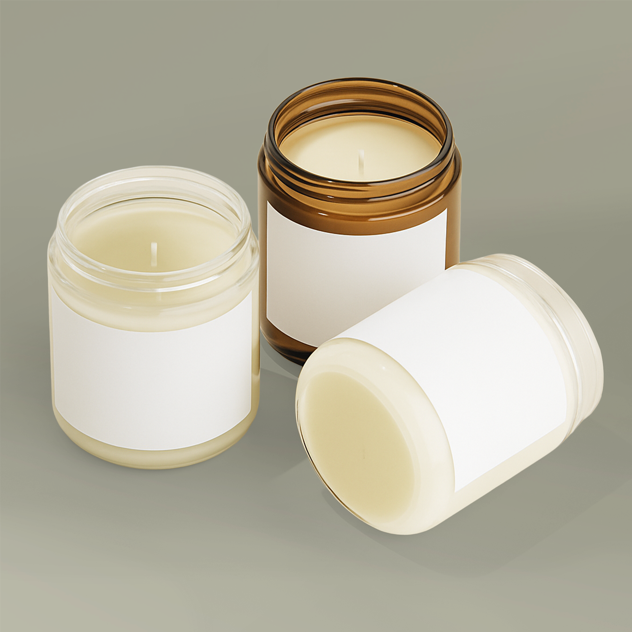 Scented Soy Candles with Black Lid, (4 and 9oz) - Thumbnail Image