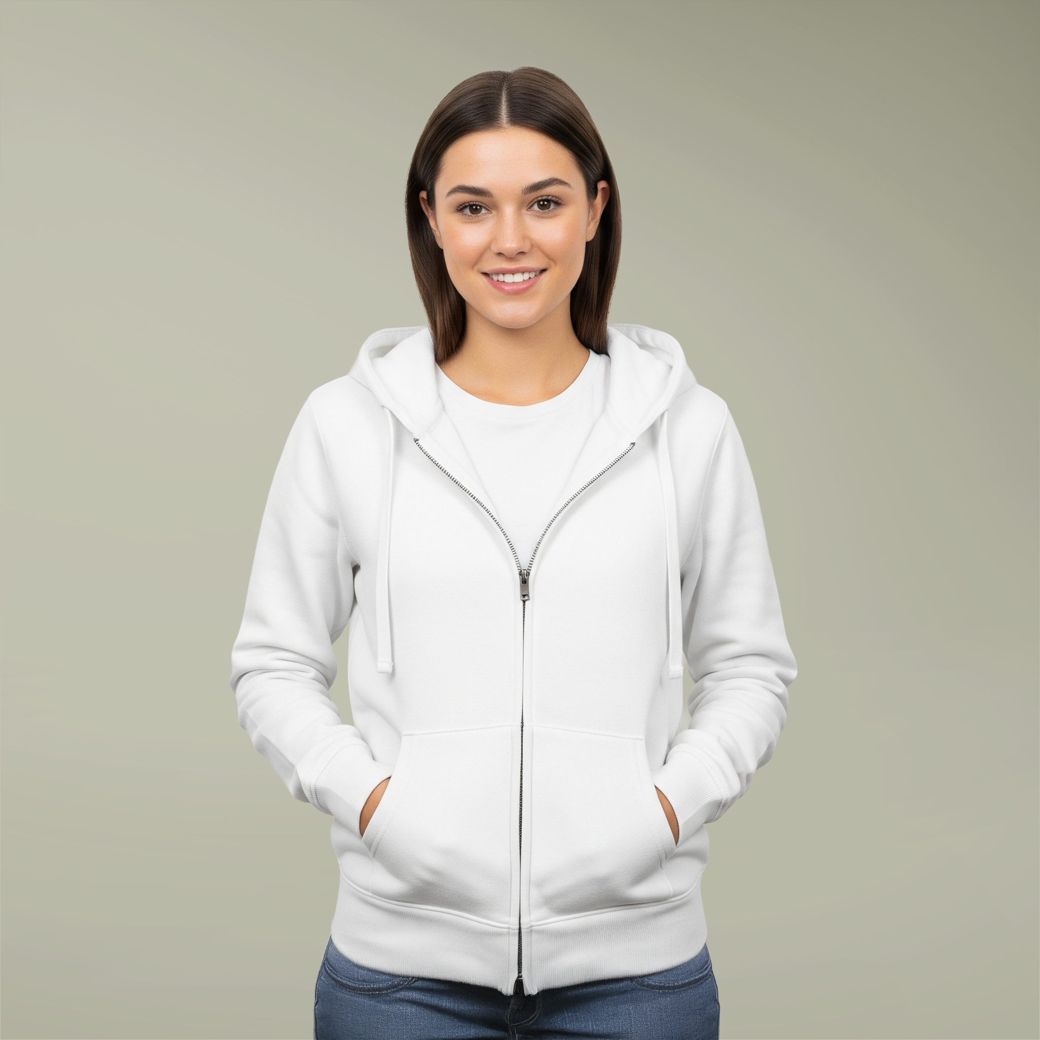 Unisex Full-Zip Hooded Sweatshirt - Thumbnail Image