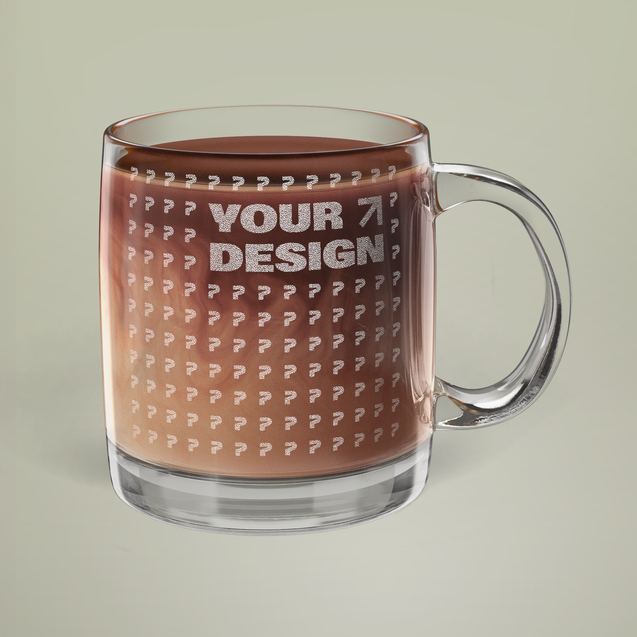 Glass Coffee Mug, 12.25oz (Engraving)